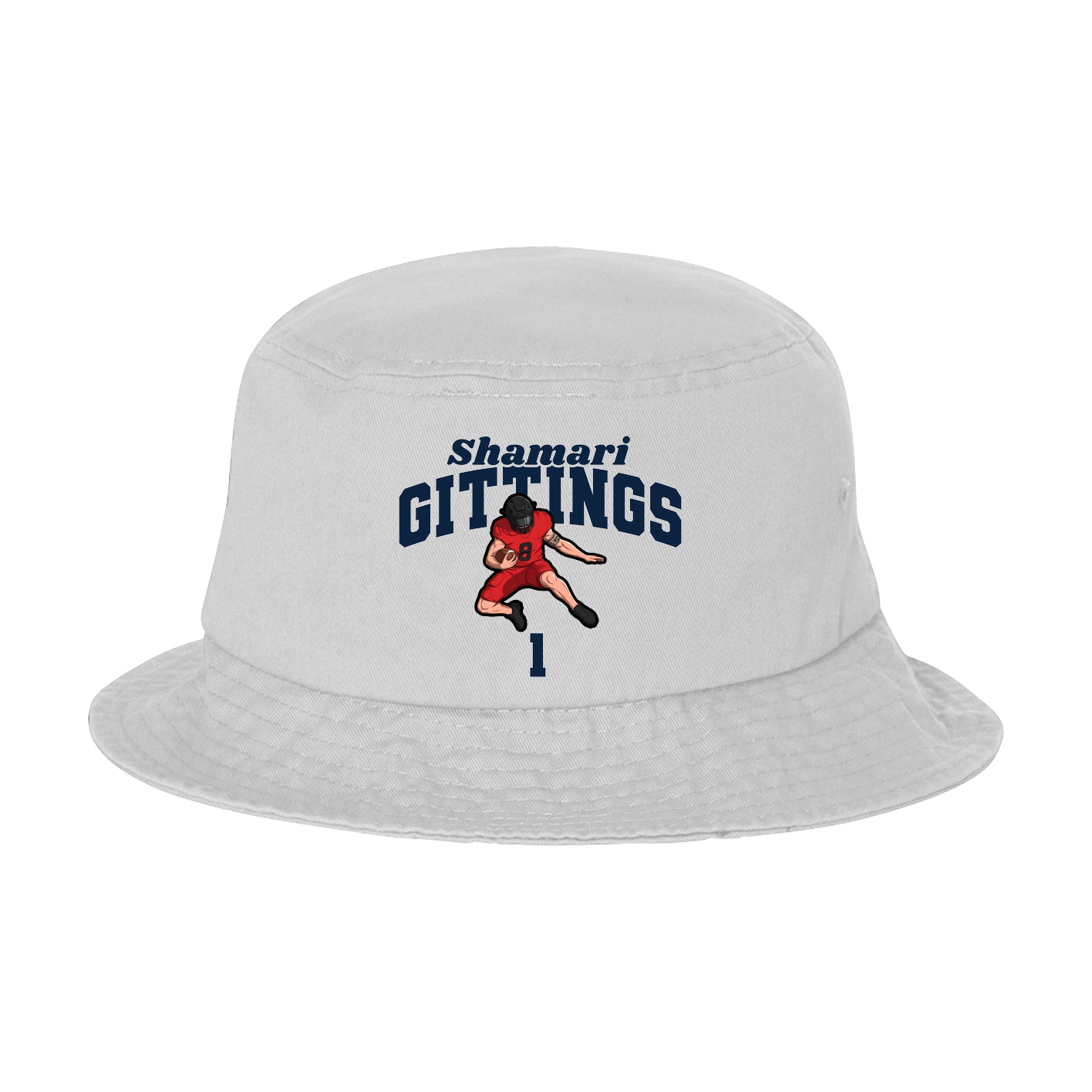 Bucket Cap — Signature Arch in White