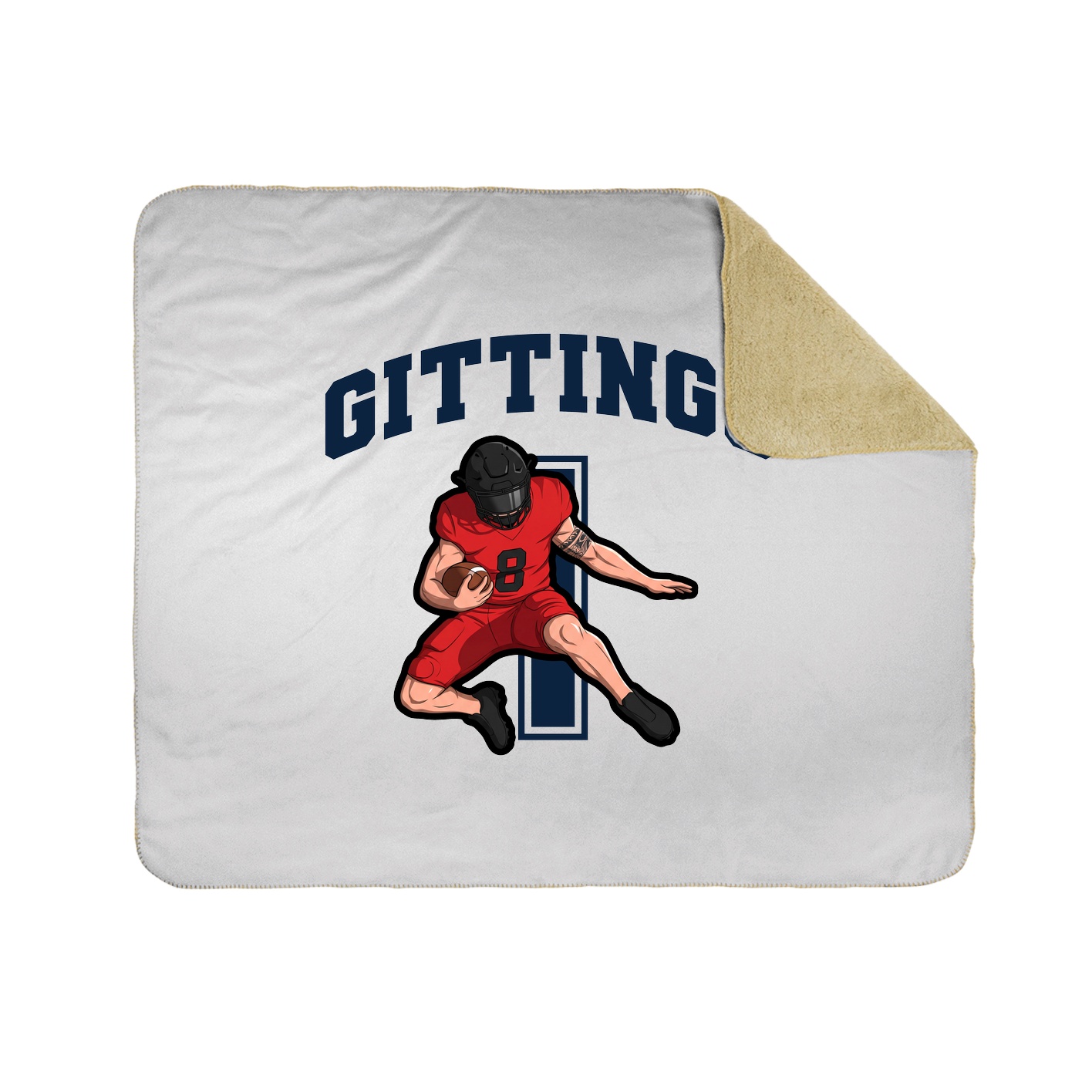 Throw Blanket — Number in White