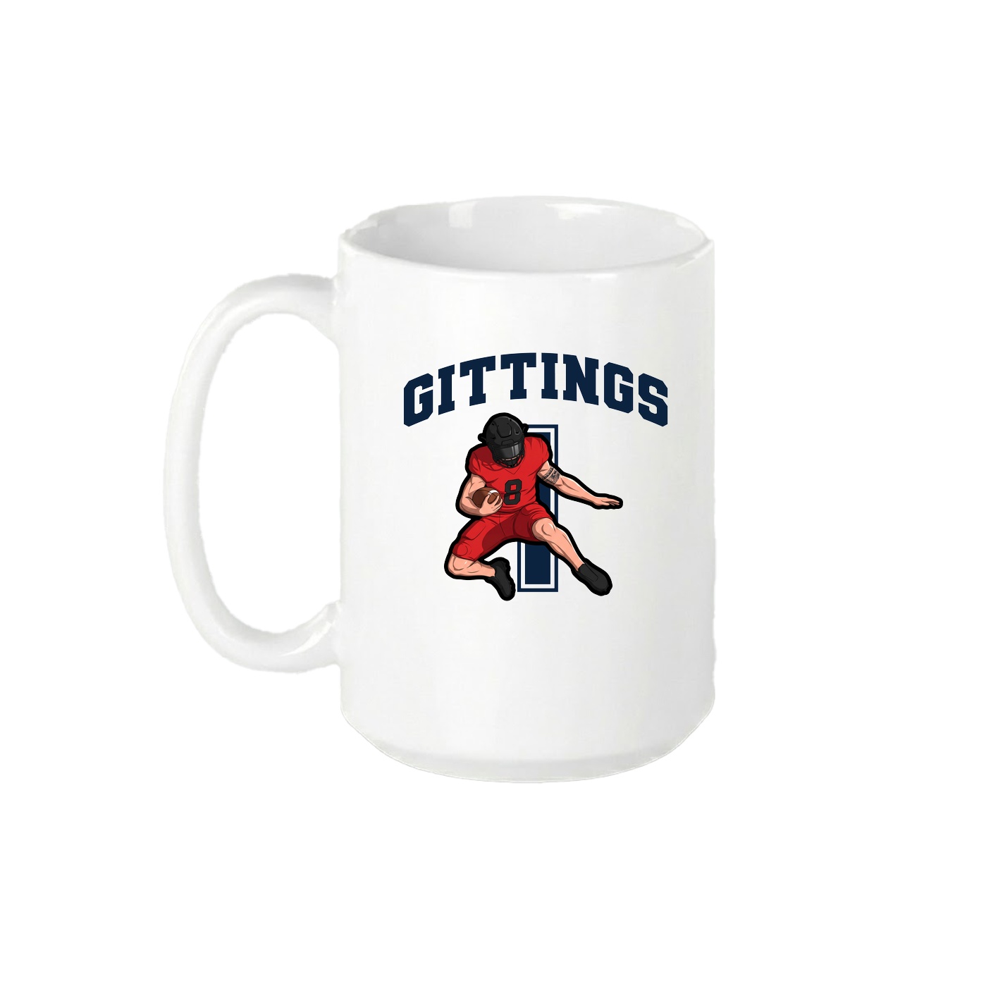 15oz Coffee Mug — Number in White