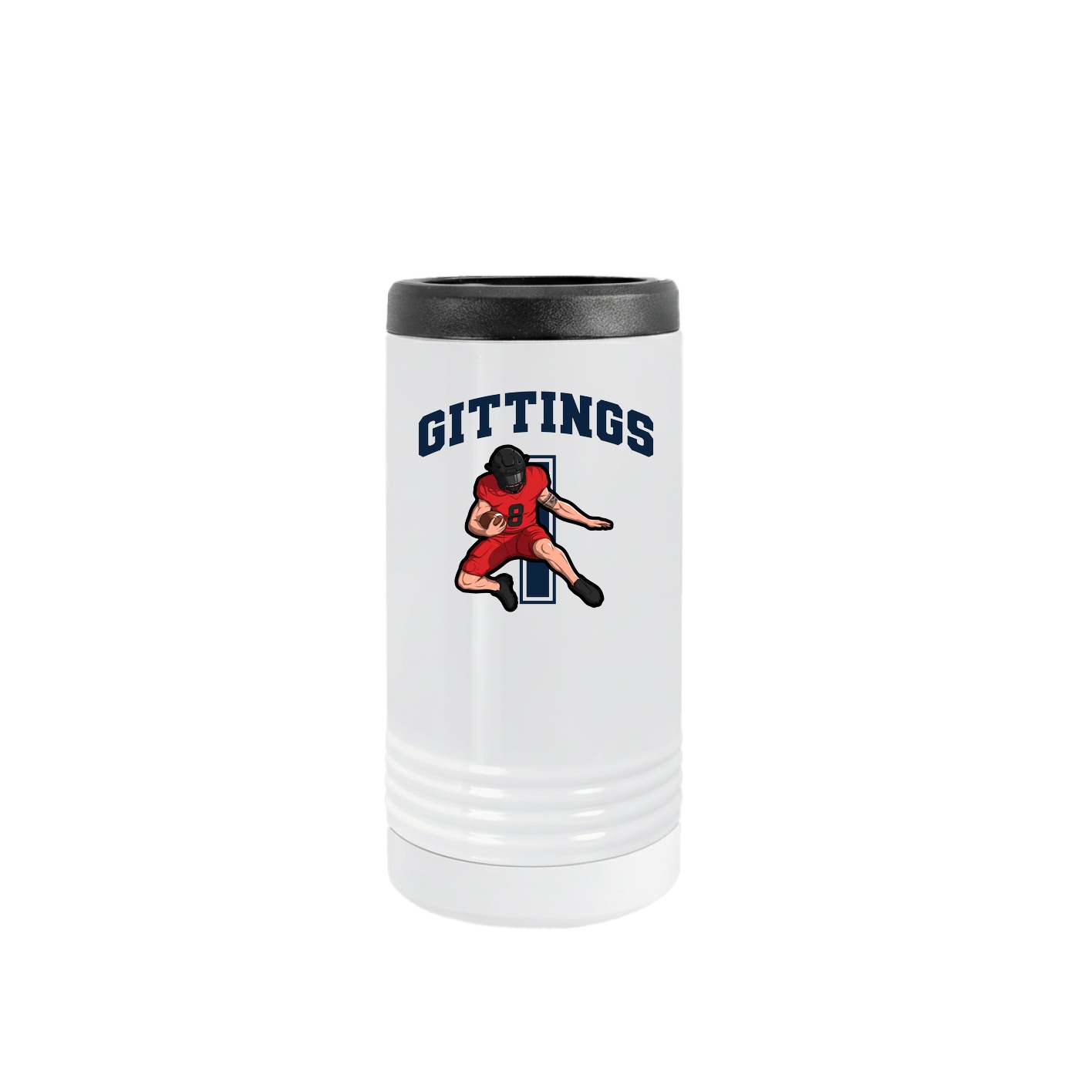 Slim Beverage Holder — Number in White
