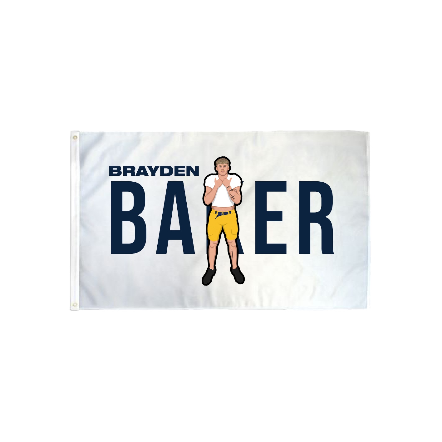 3x5 Flag — Player Name in Classic