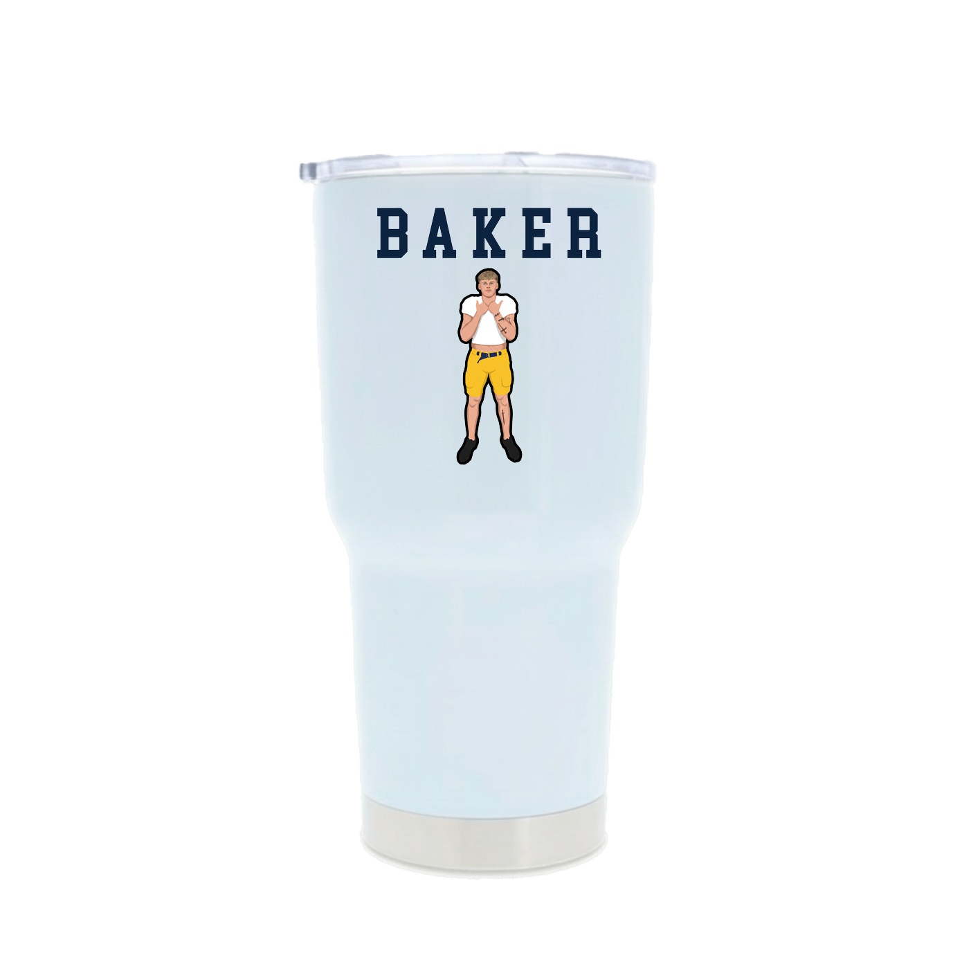 30oz Stainless Steel Tumbler — Shirsey in White