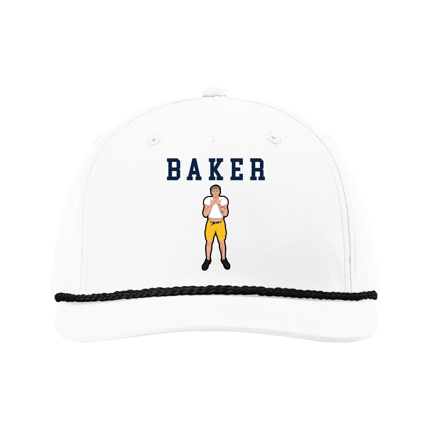 Five-Panel Classic Rope Cap — Shirsey in White