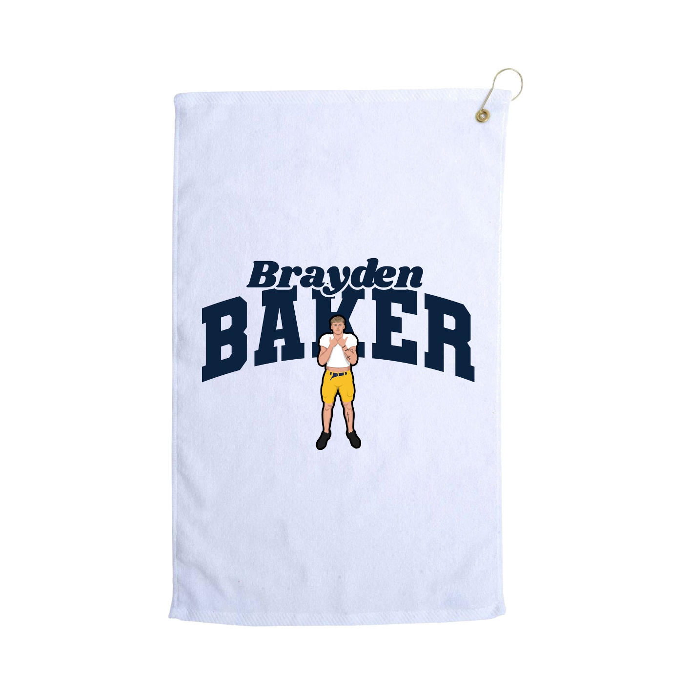 Golf Towel — Signature Arch in White