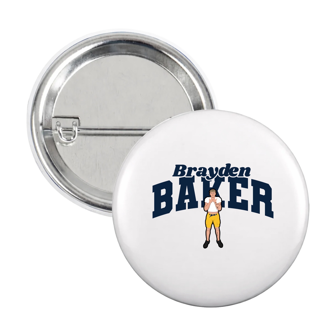 Game Day Button — Signature Arch in White
