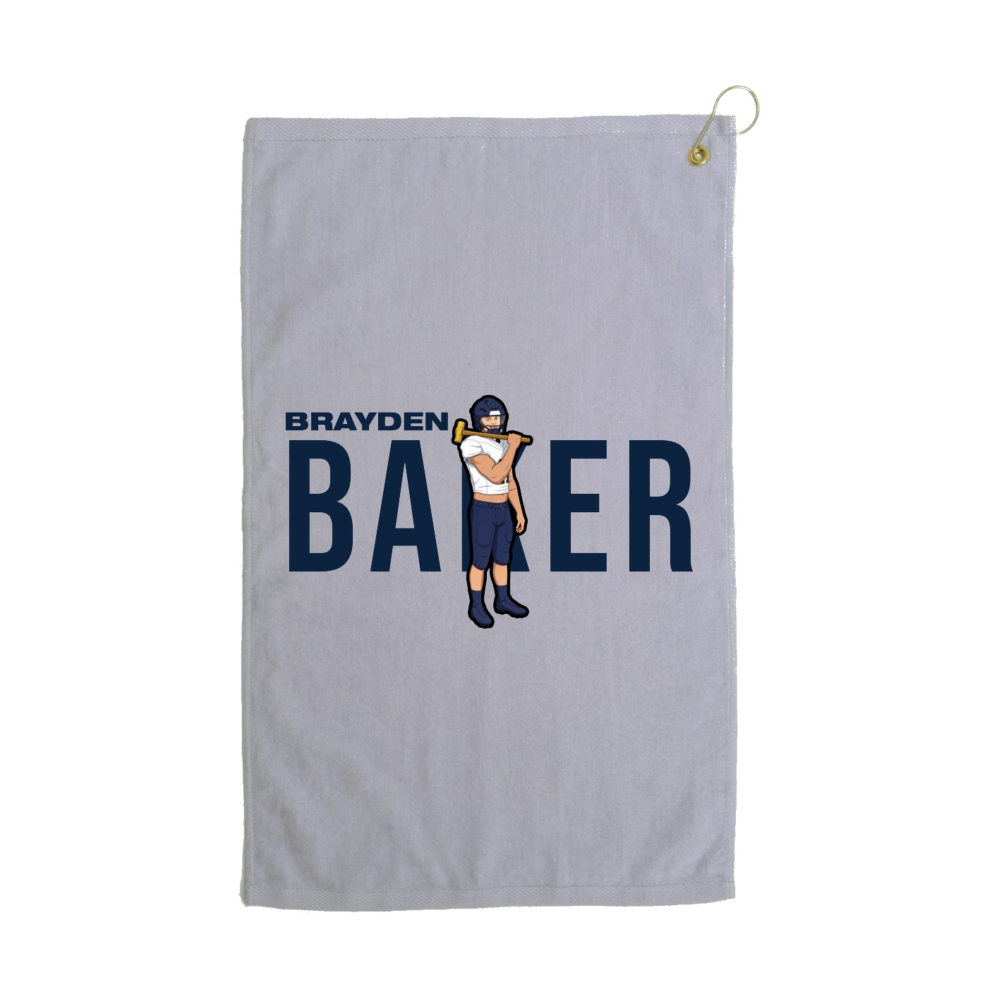 Golf Towel — Player Name in Grey
