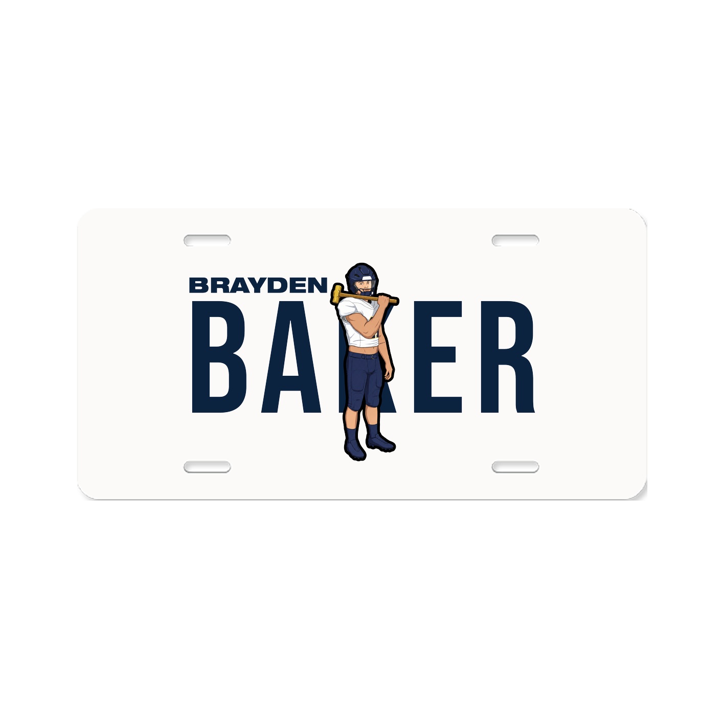 License Plate — Player Name in Classic