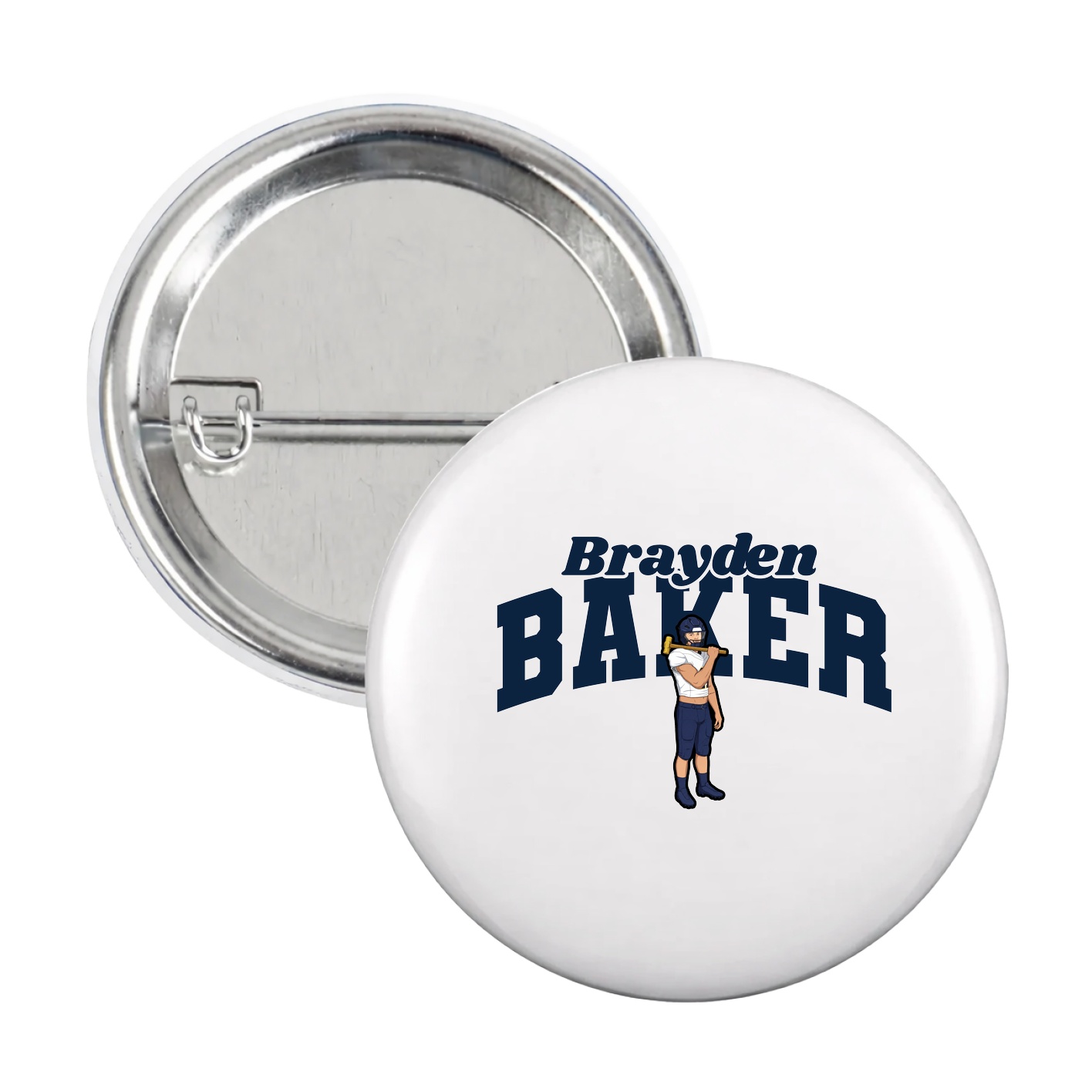 Game Day Button — Signature Arch in White