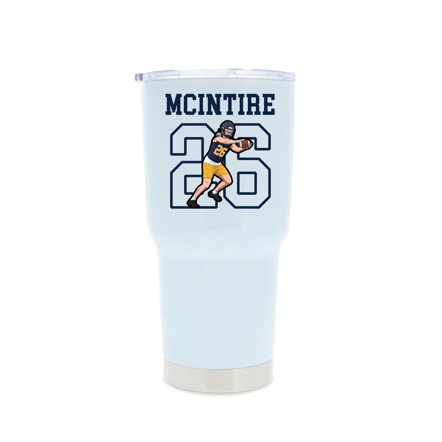 30oz Stainless Steel Tumbler — Shirsey in White