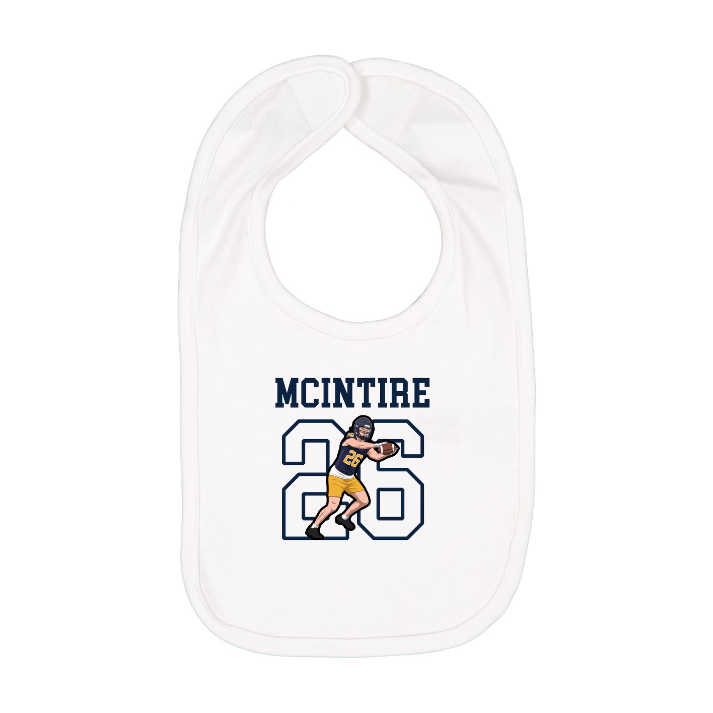 Infant Bib — Shirsey in White