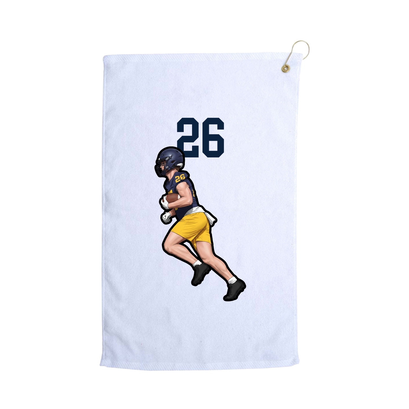 Golf Towel — Number Top in White