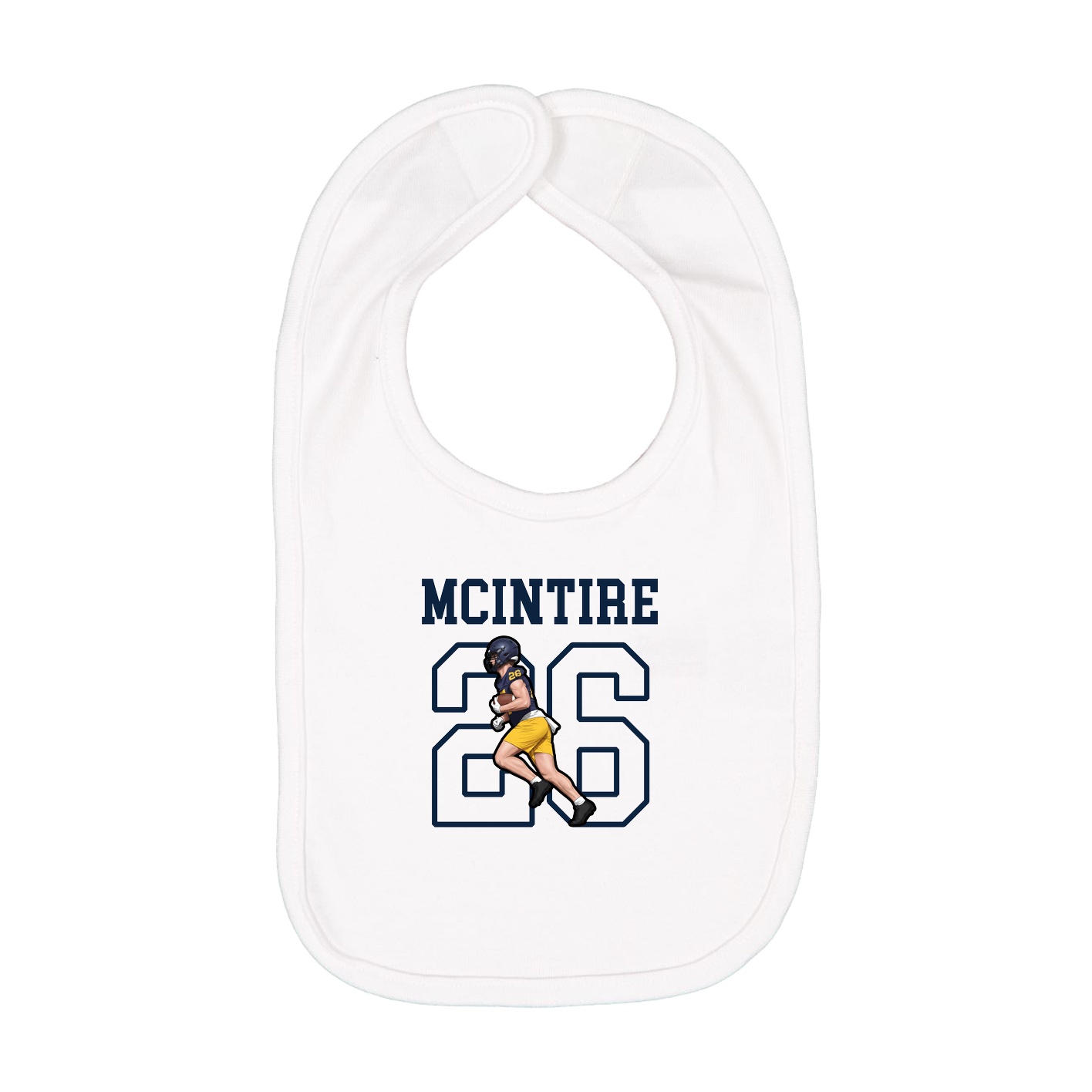 Infant Bib — Shirsey in White