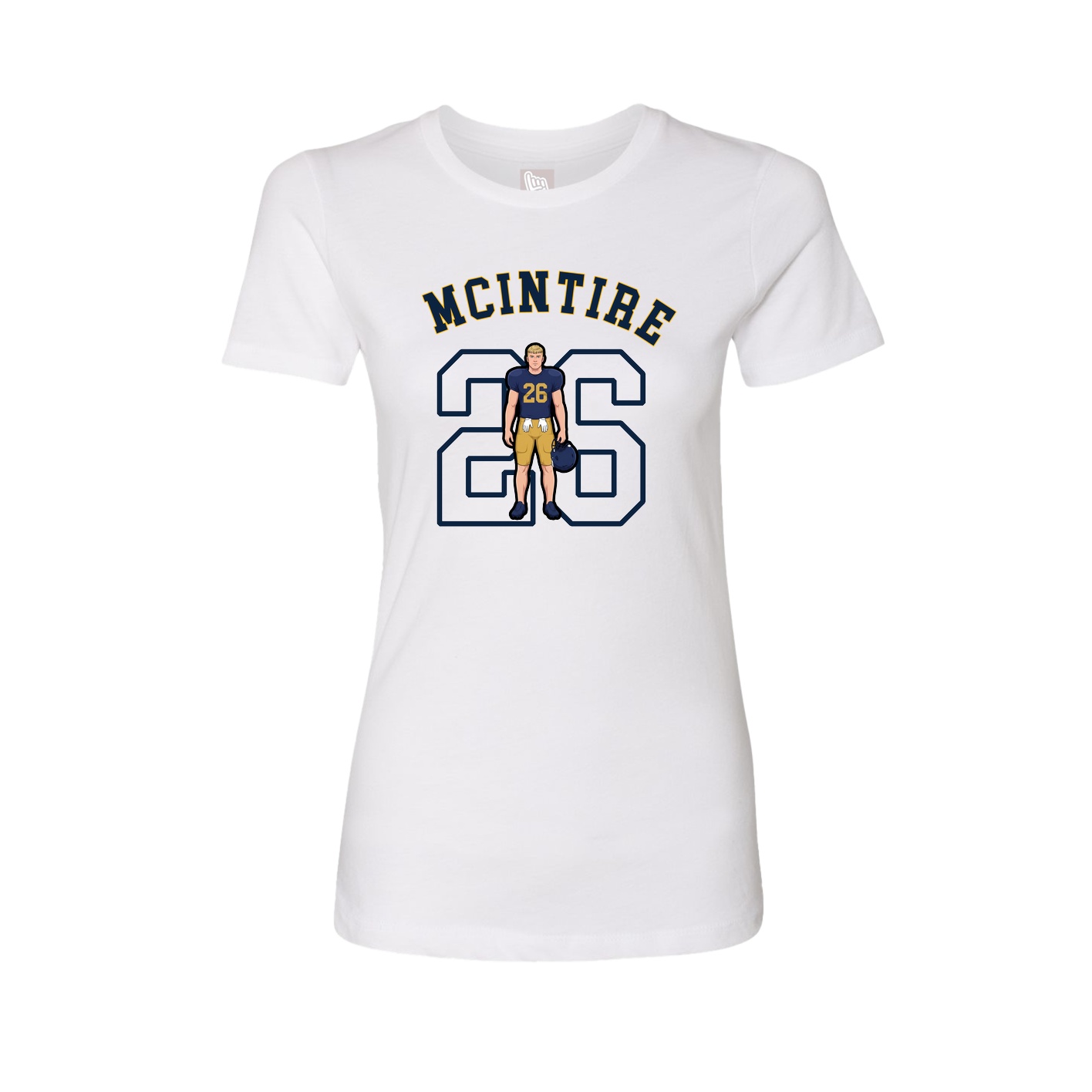 Fitted Women's Tee — Shirsey Arch in White