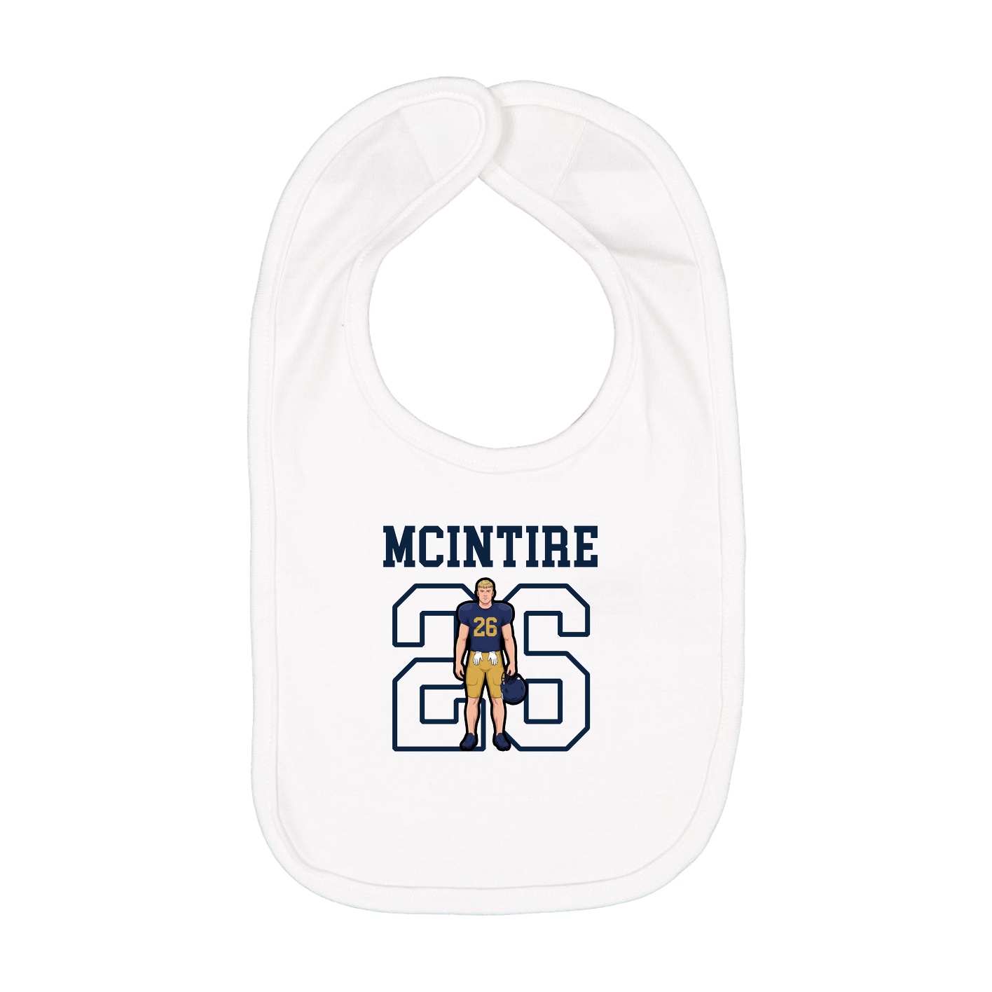 Infant Bib — Shirsey in White