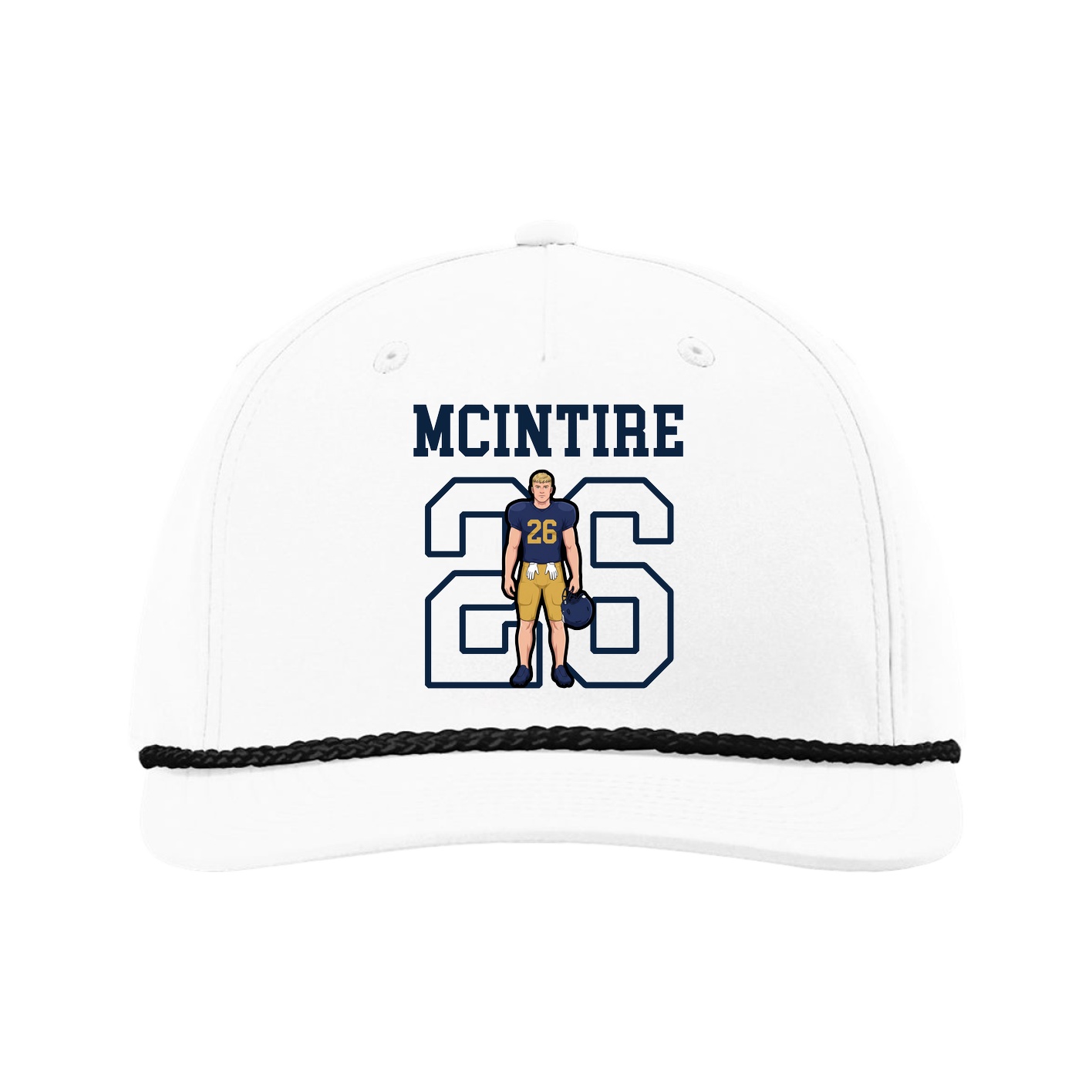 Five-Panel Classic Rope Cap — Shirsey in White