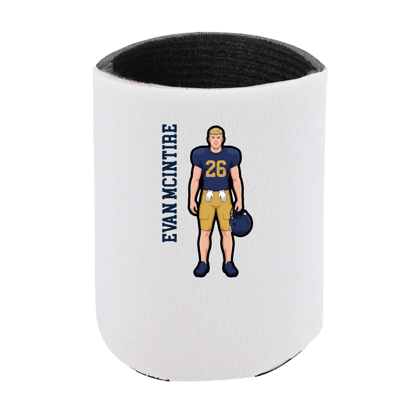 Can Holder — Name Vertical in White