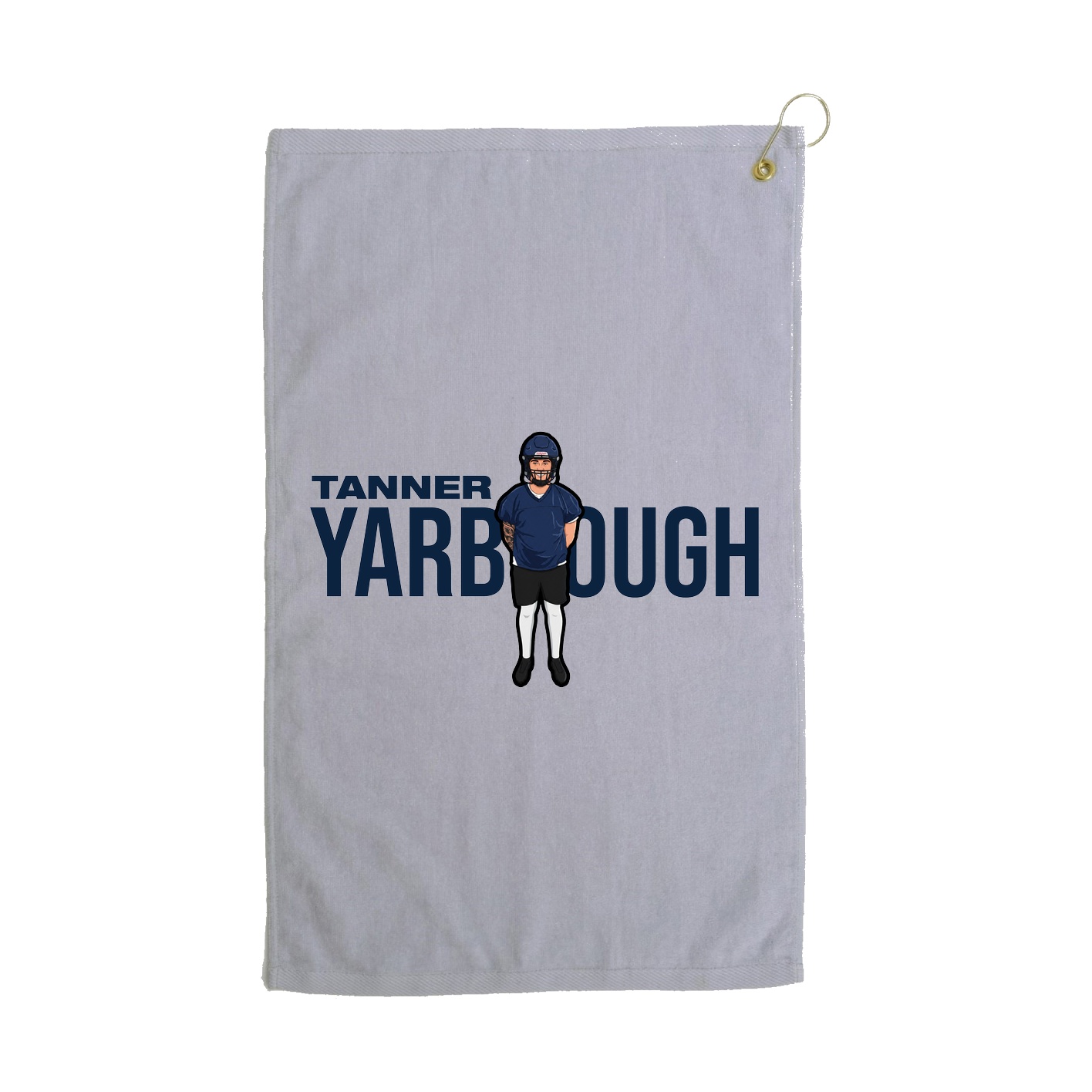Golf Towel — Player Name in Grey