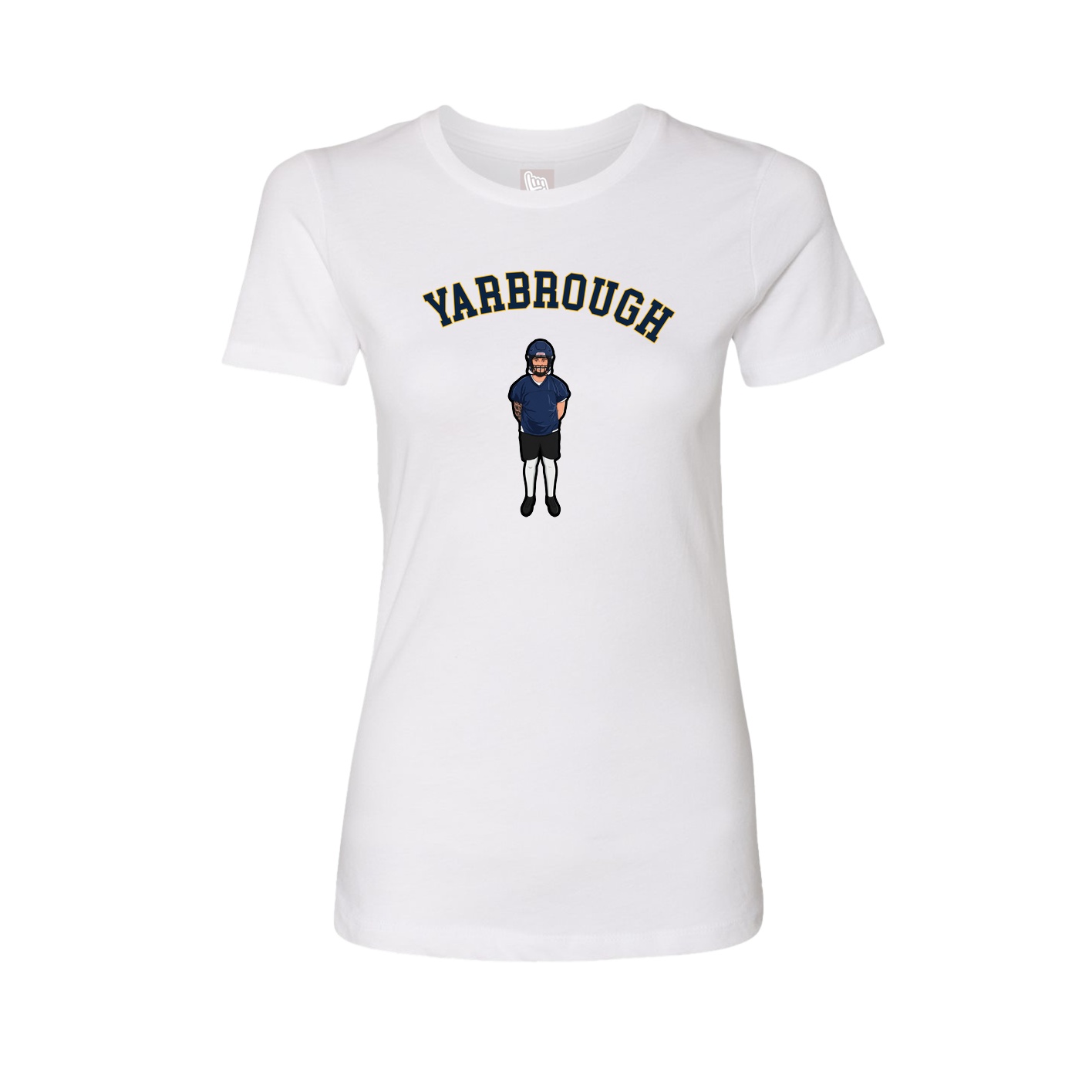 Fitted Women's Tee — Shirsey Arch in White