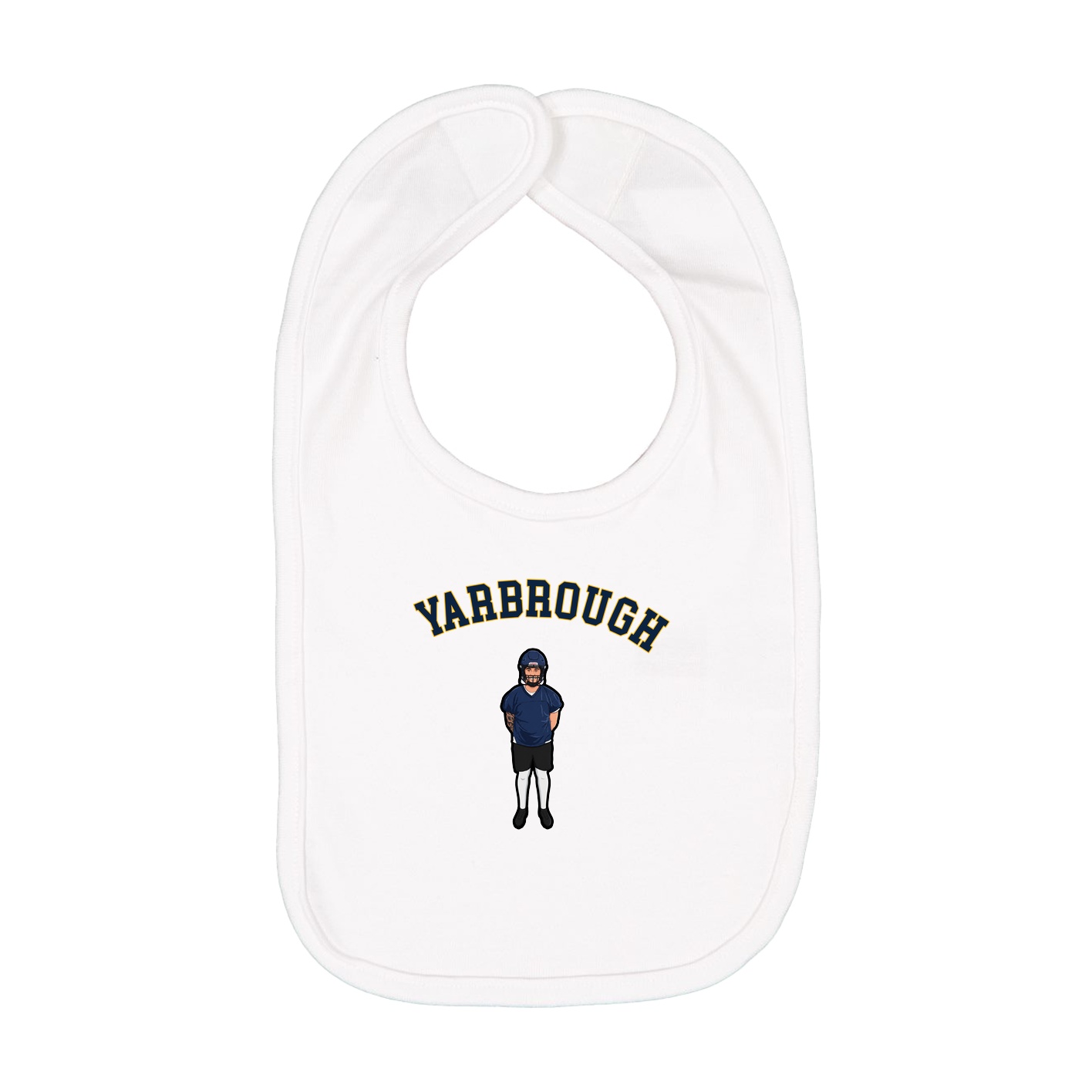 Infant Bib — Shirsey Arch in White