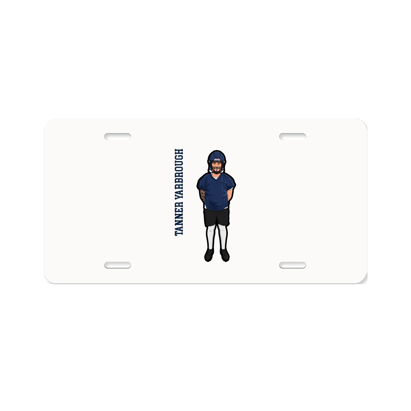 License Plate — Name Vertical in Classic