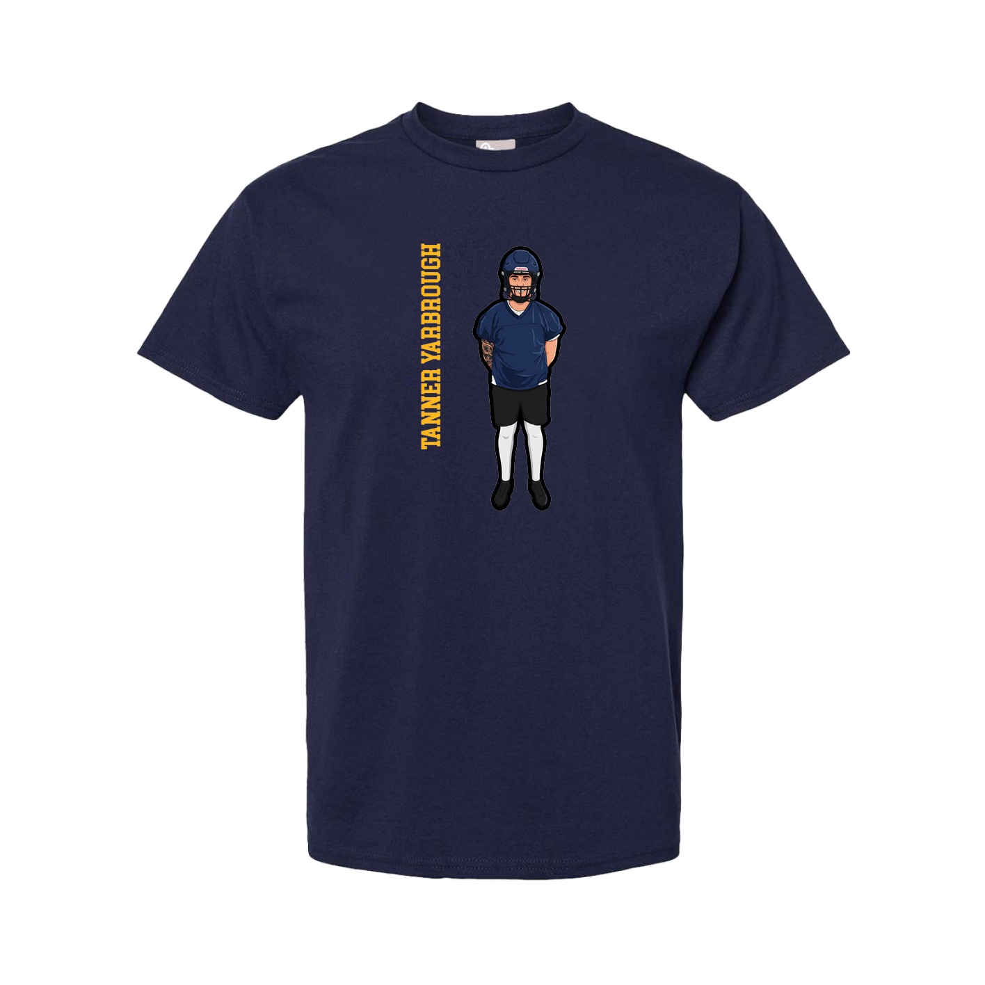 Tee — Name Vertical in Navy