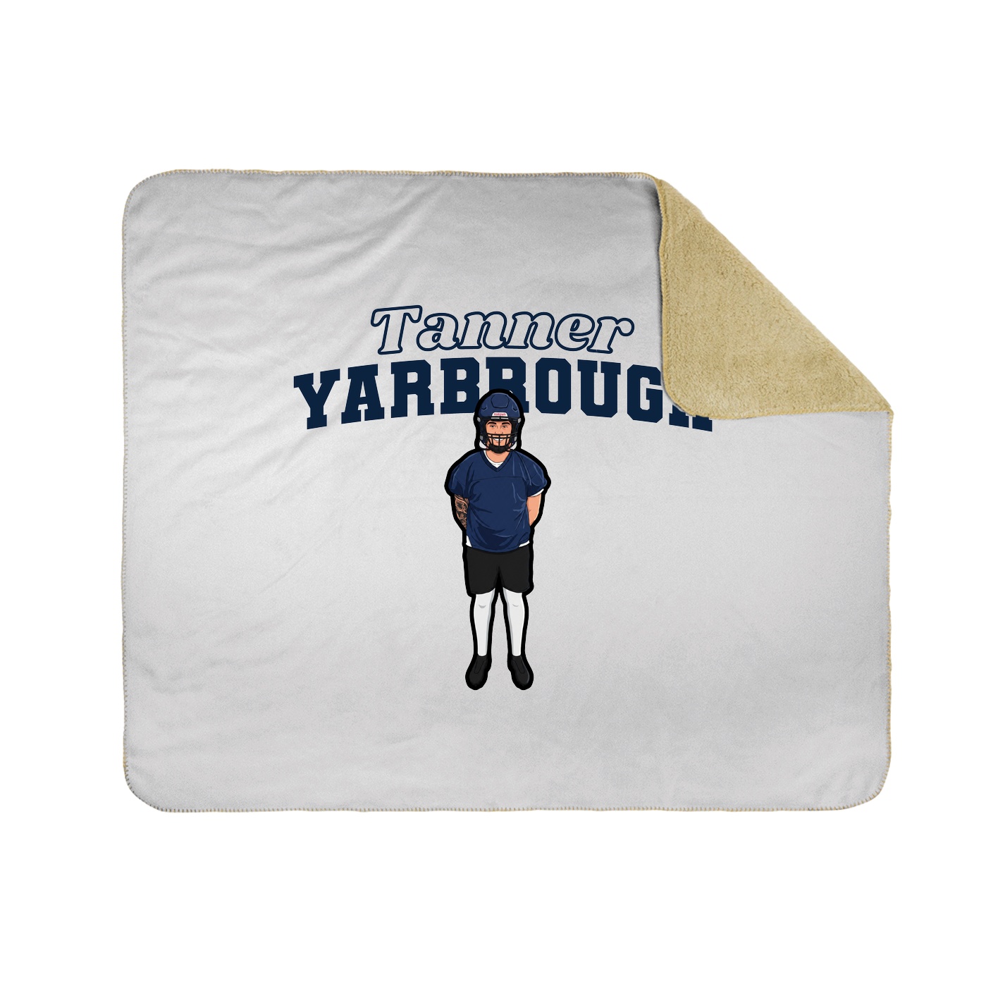 Throw Blanket — Name Arch in White