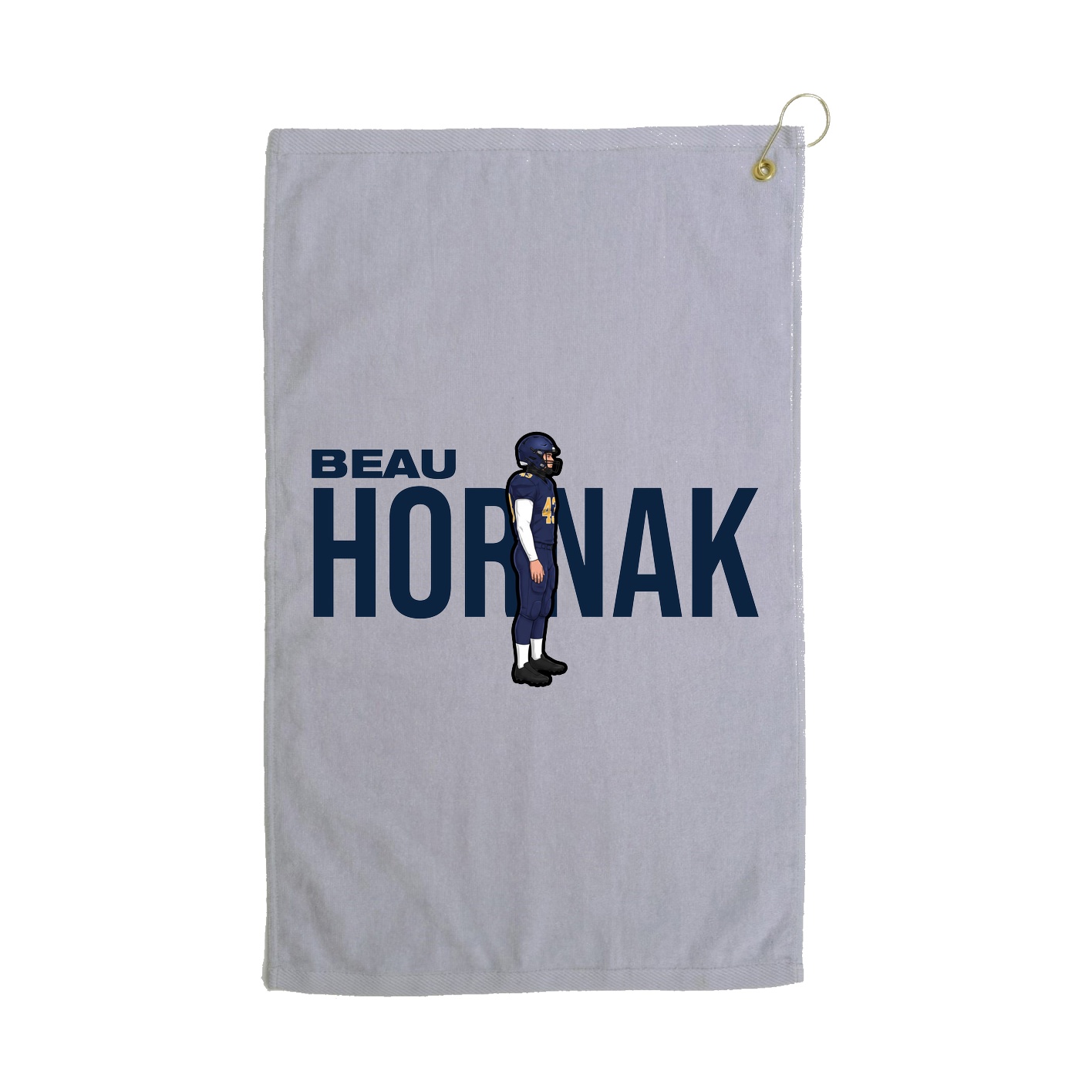 Golf Towel — Player Name in Grey