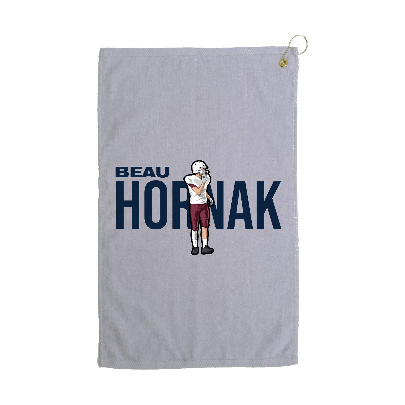 Golf Towel — Player Name in Grey