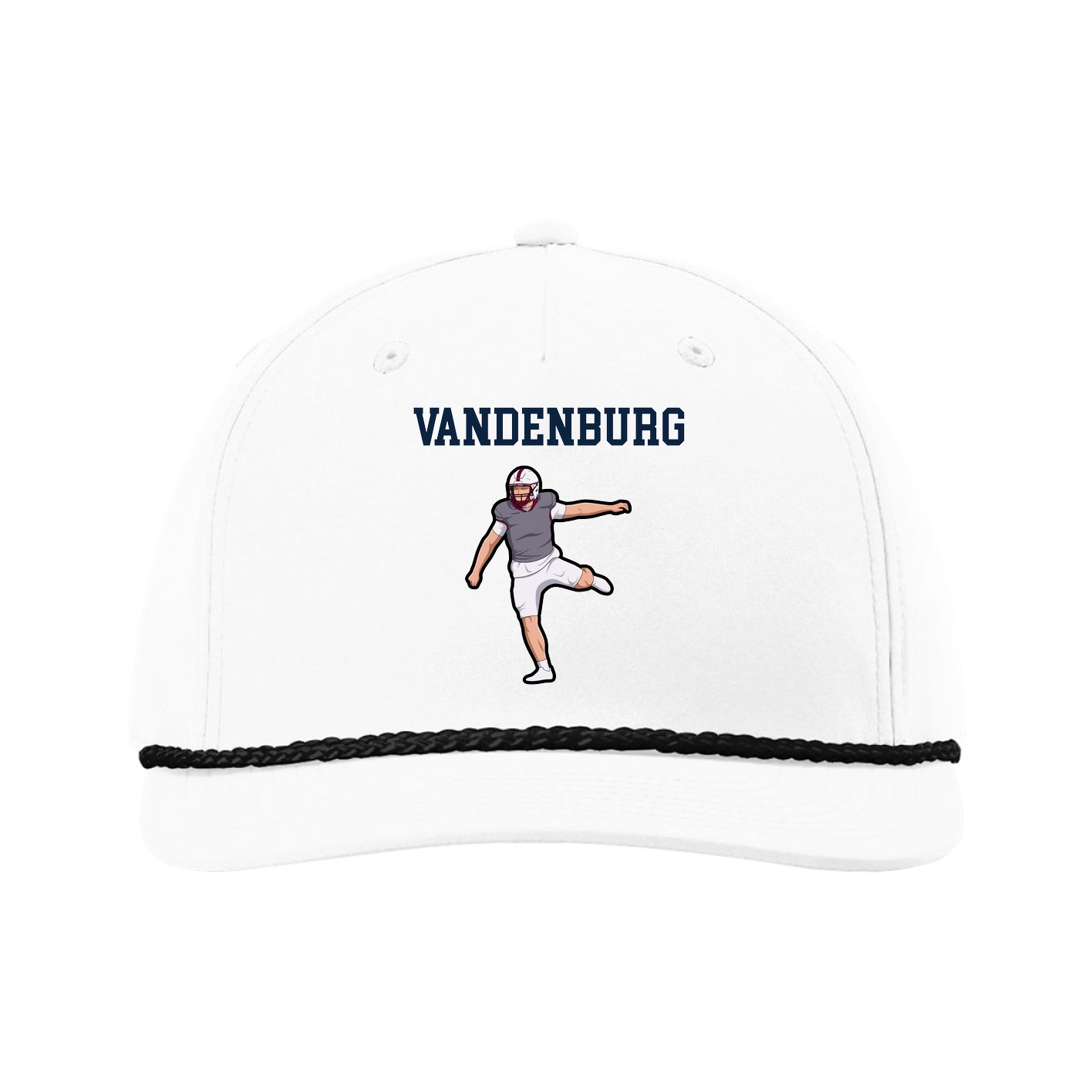 Five-Panel Classic Rope Cap — Shirsey in White