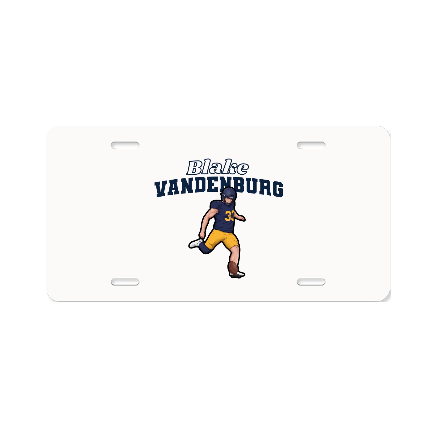License Plate — Name Arch in Classic