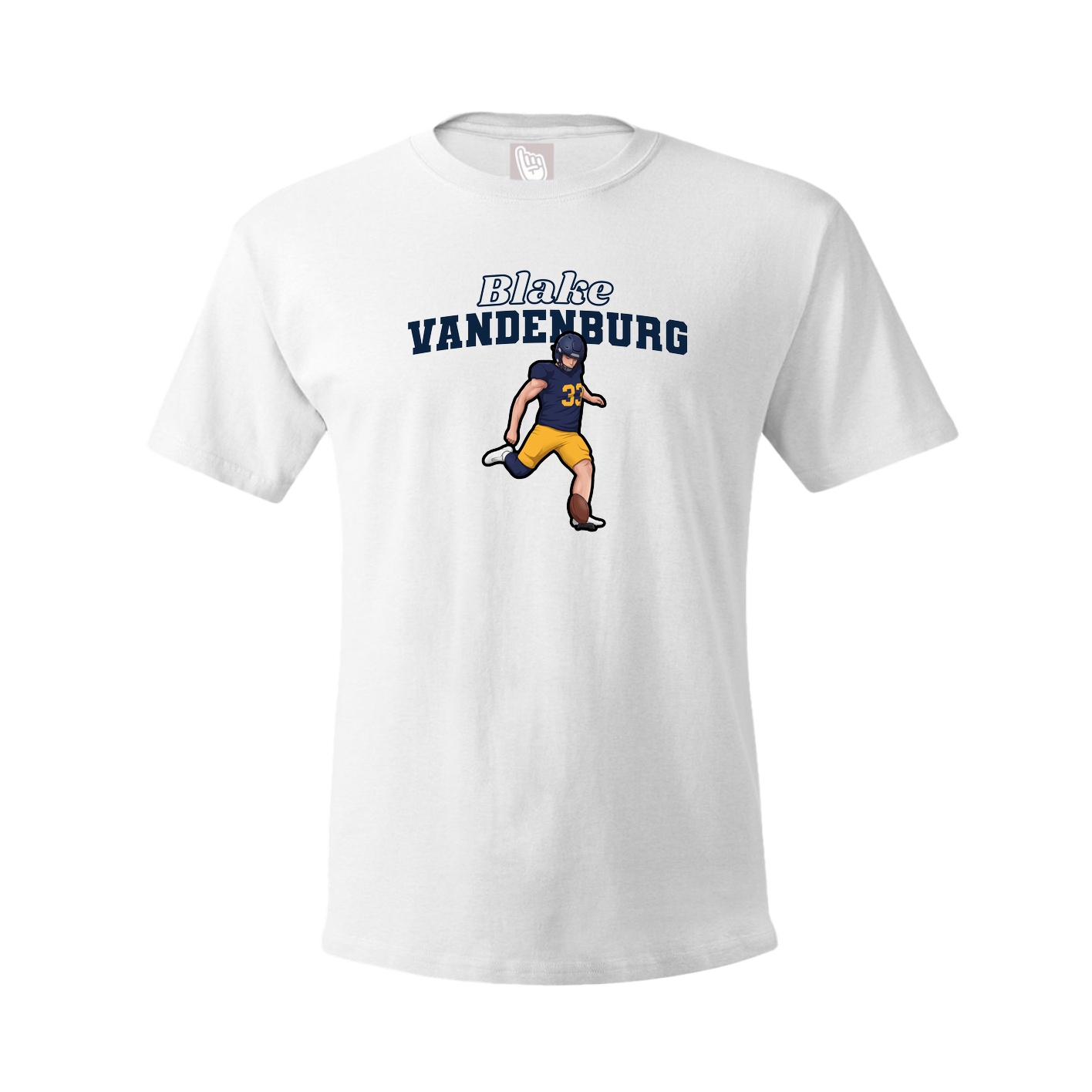 Youth Tee — Name Arch in White