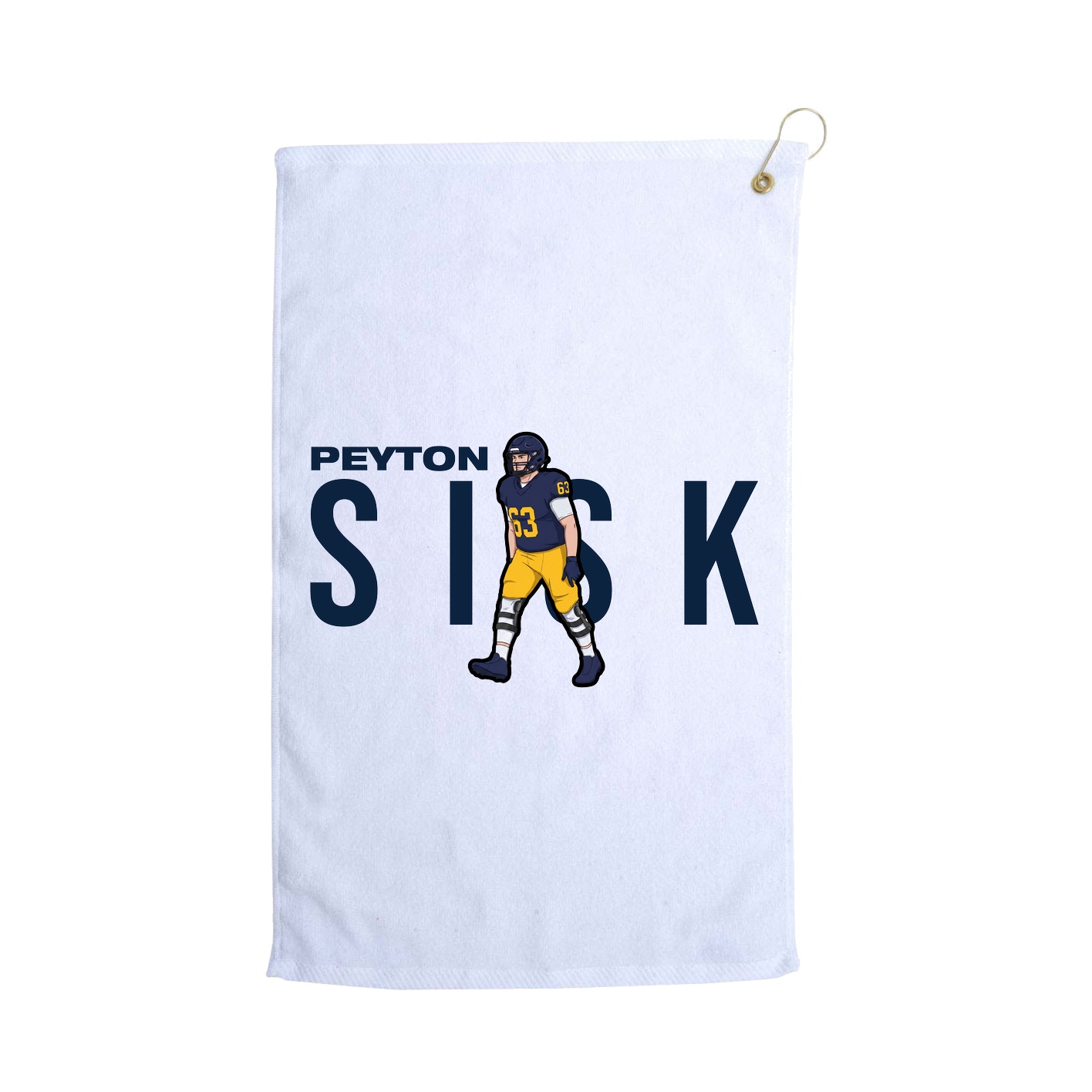Golf Towel — Player Name in White