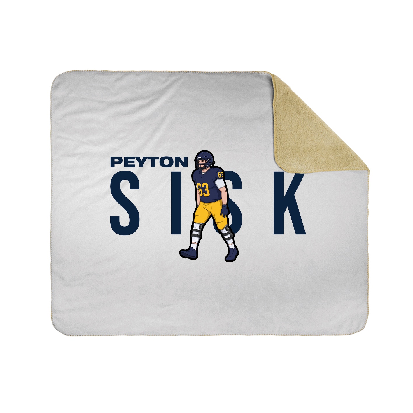 Throw Blanket — Player Name in White