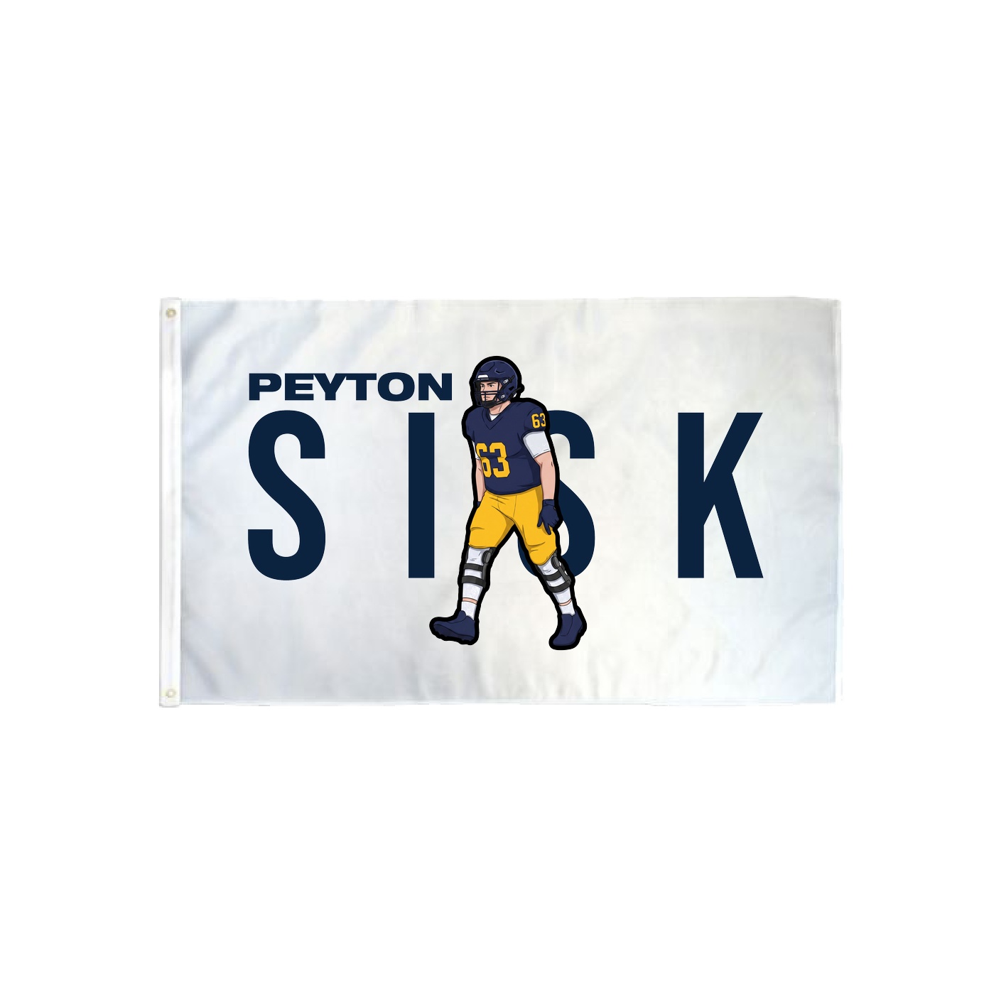 3x5 Flag — Player Name in Classic