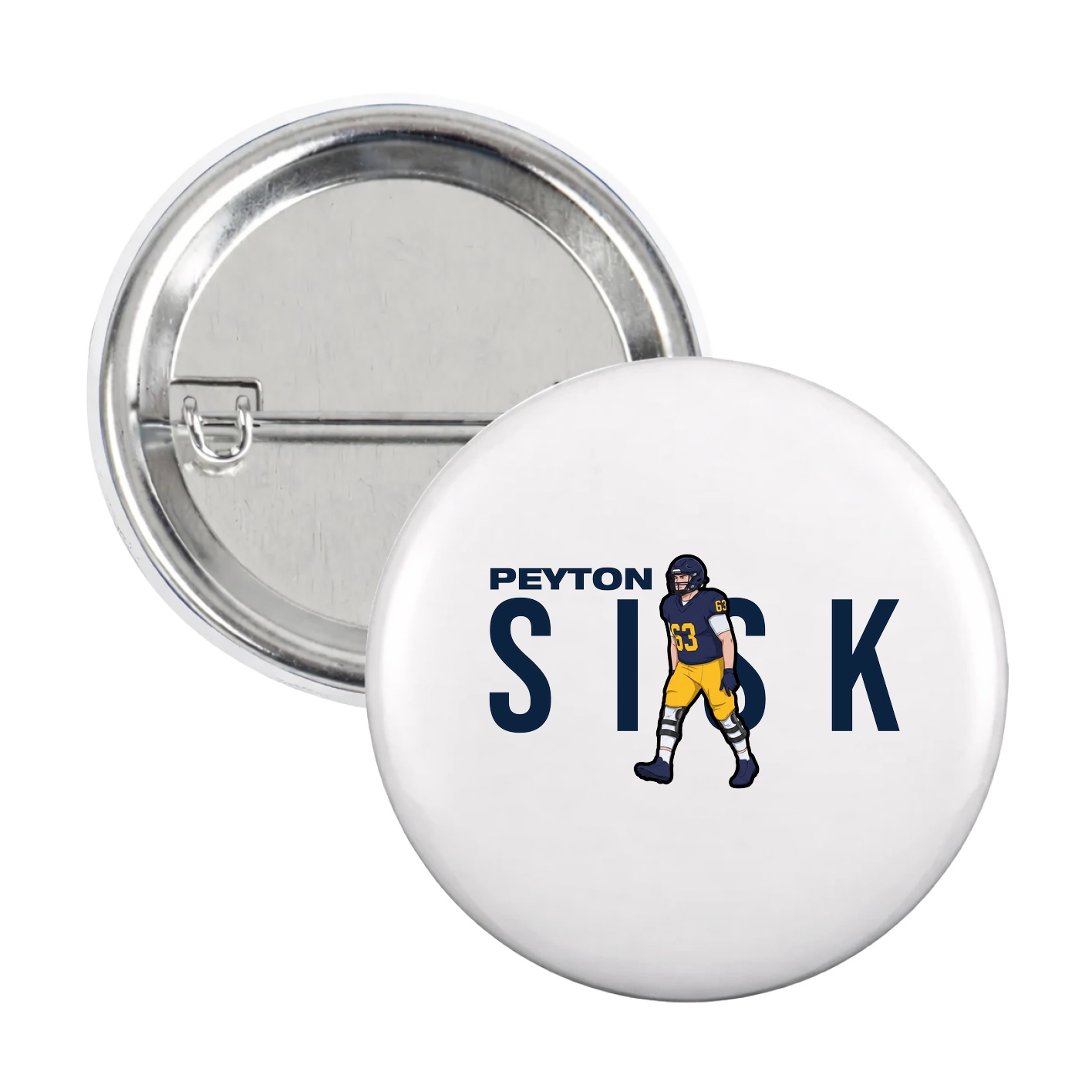 Game Day Button — Player Name in White