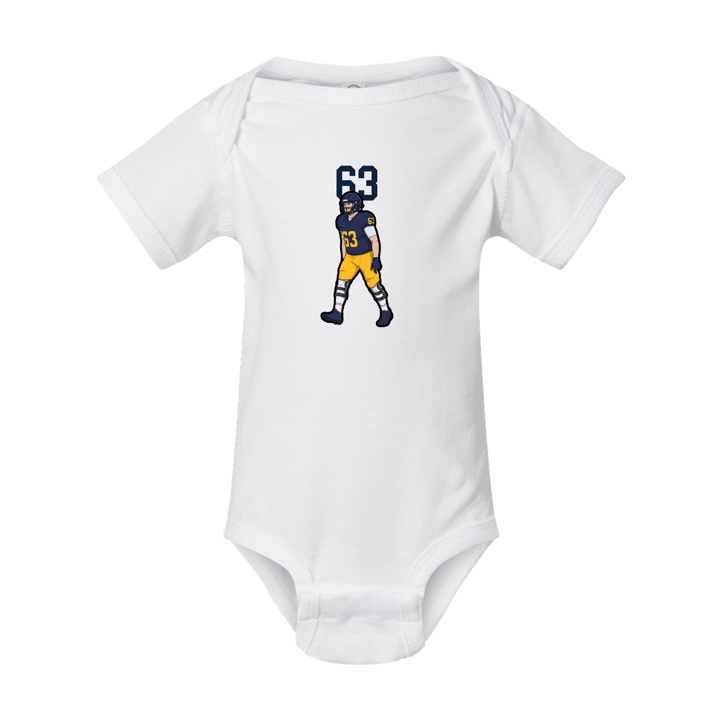 Baby Onesie — Number Top in White