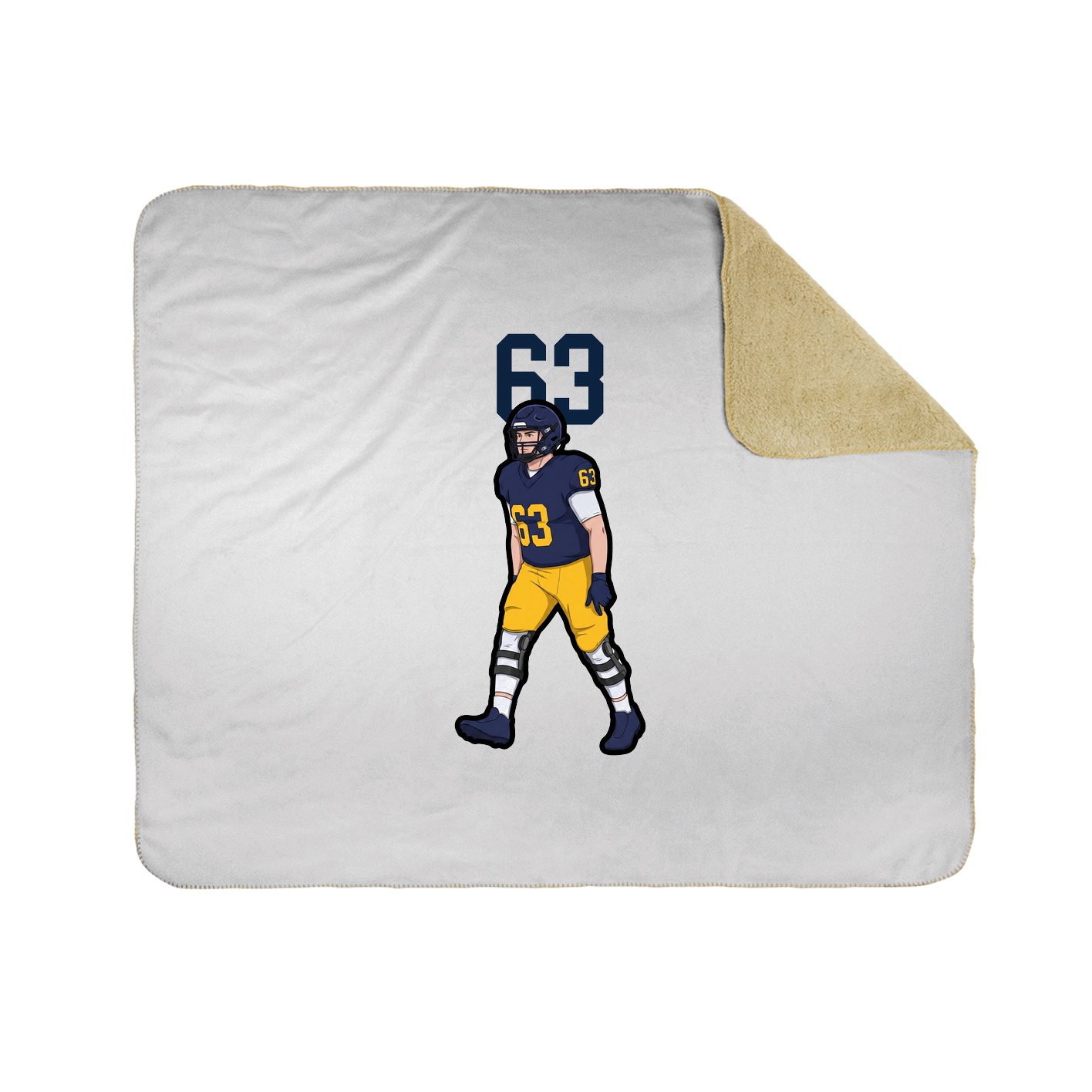 Throw Blanket — Number Top in White