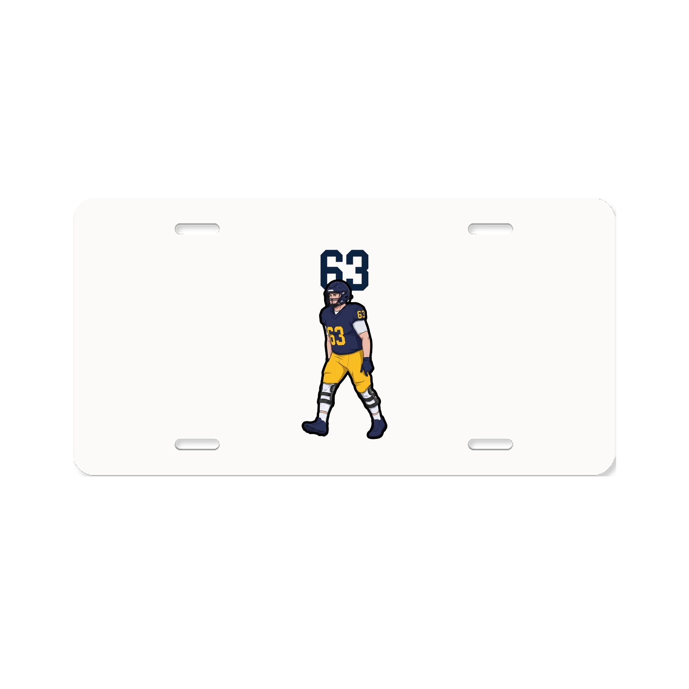 License Plate — Number Top in Classic