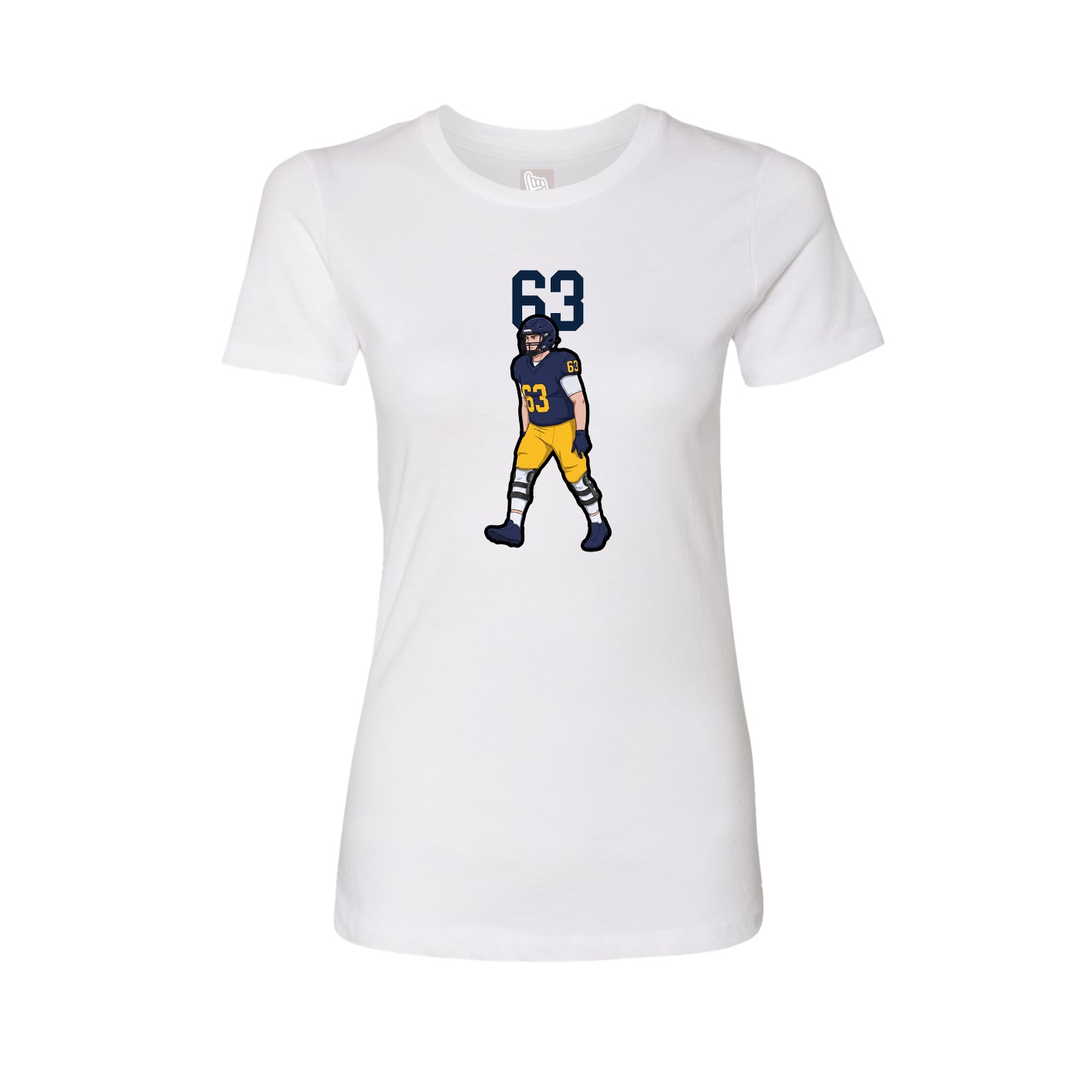 Fitted Women's Tee — Number Top in White