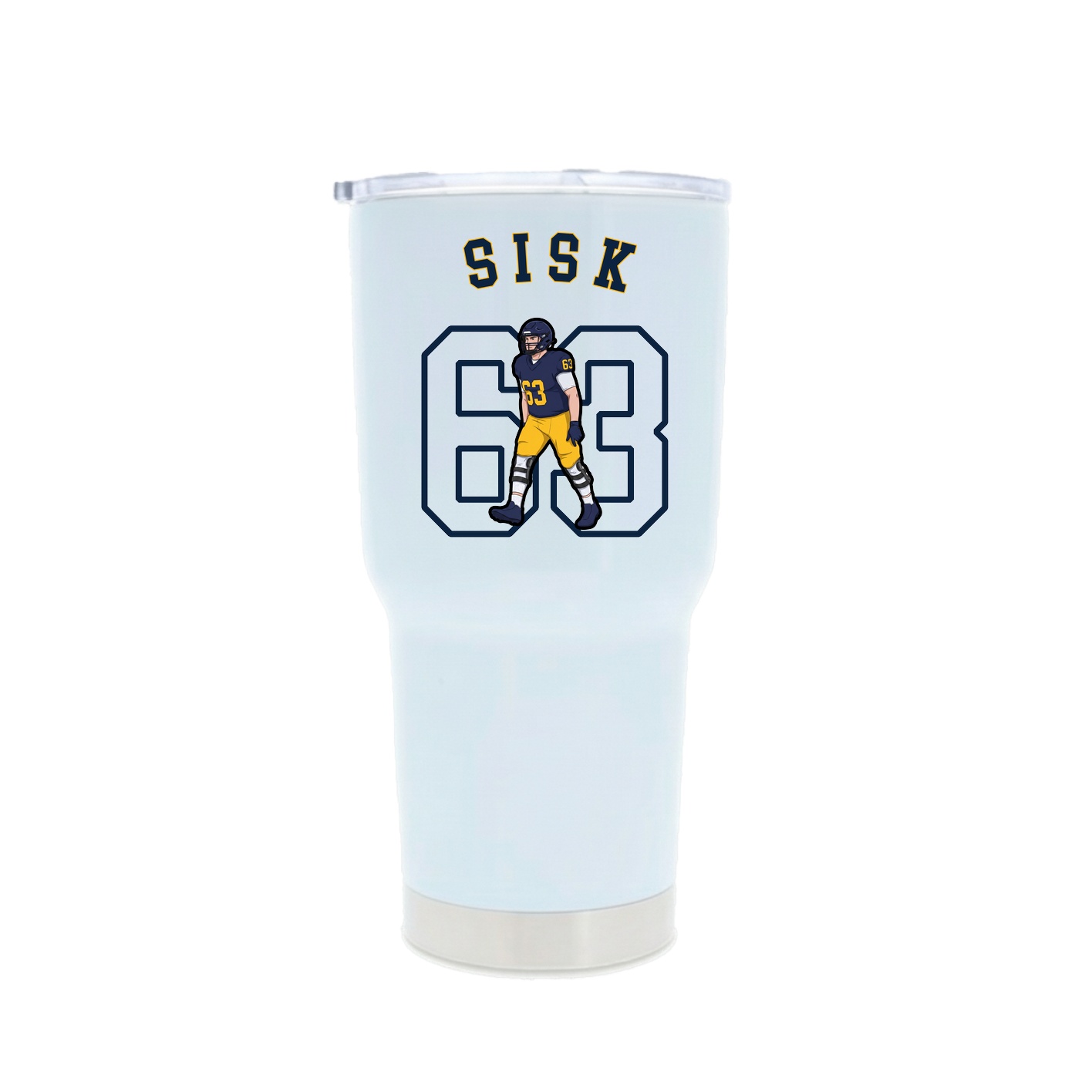 30oz Stainless Steel Tumbler — Shirsey Arch in White