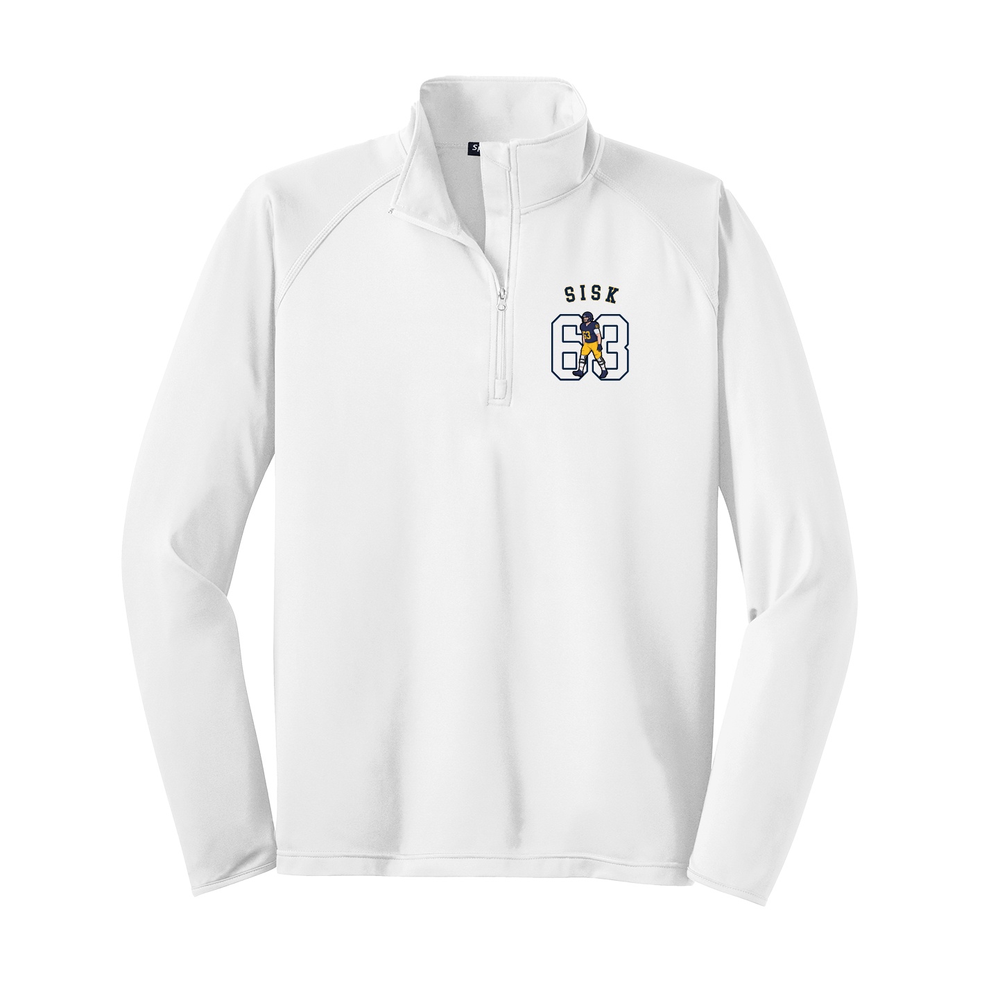 Q-Zip Pullover — Shirsey Arch in White