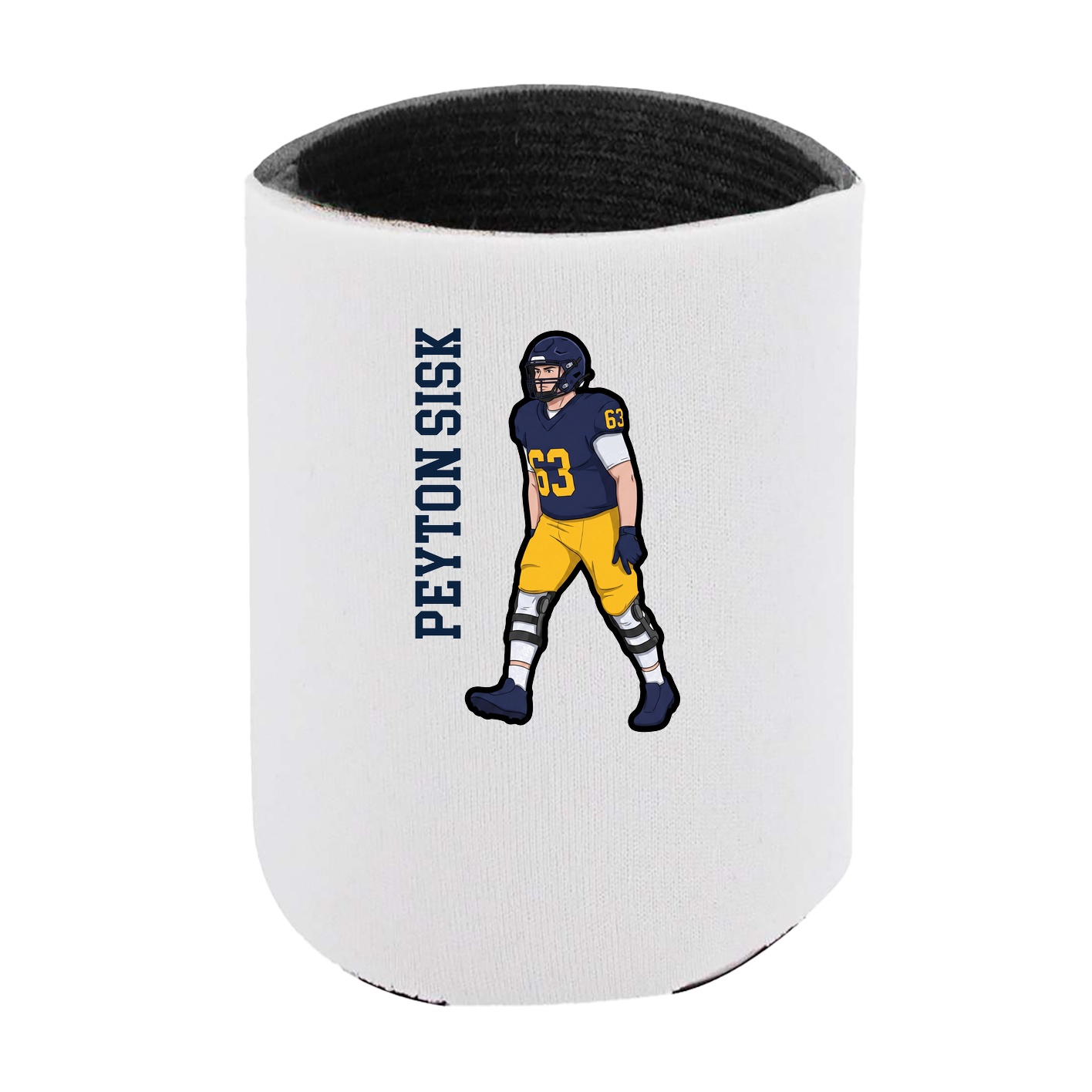 Can Holder — Name Vertical in White