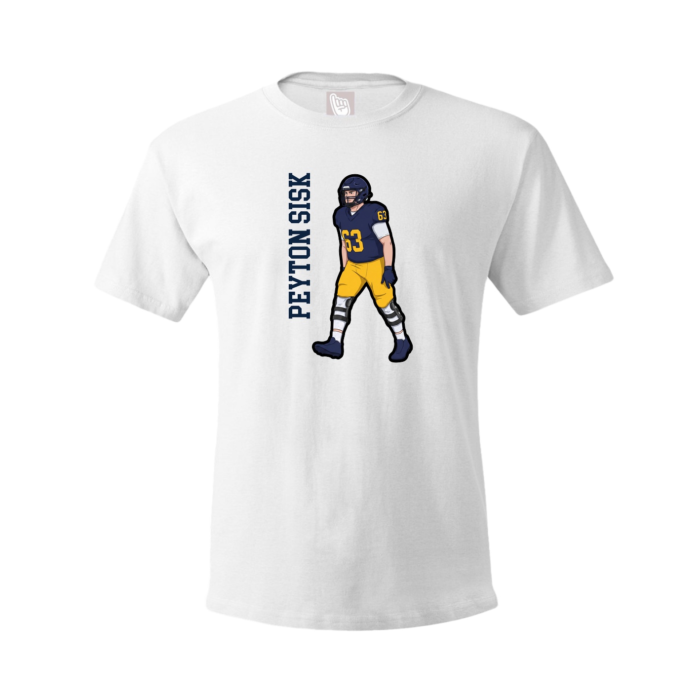 Tee — Name Vertical in White