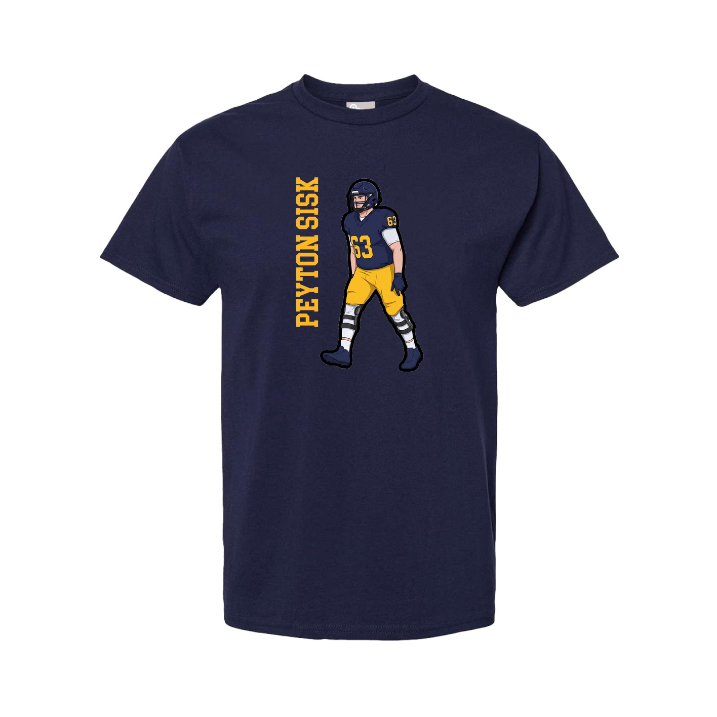 Youth Tee — Name Vertical in Navy