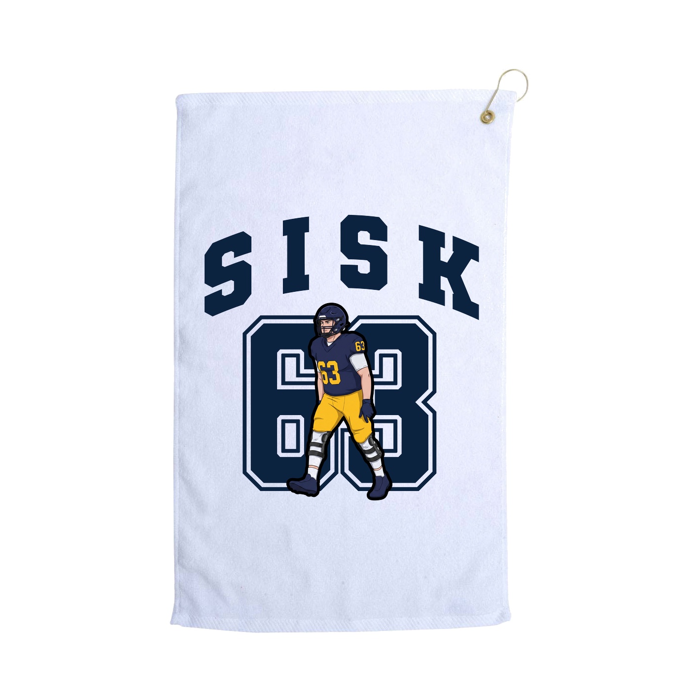 Golf Towel — Number in White
