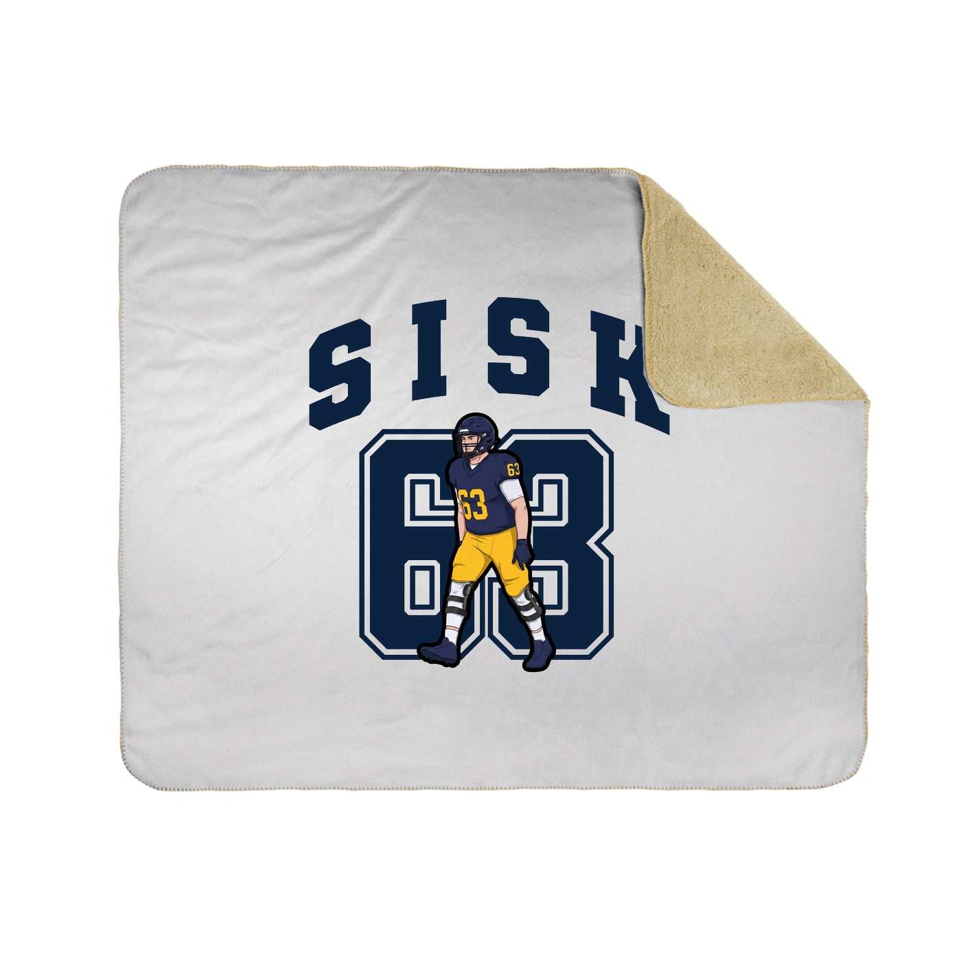 Throw Blanket — Number in White