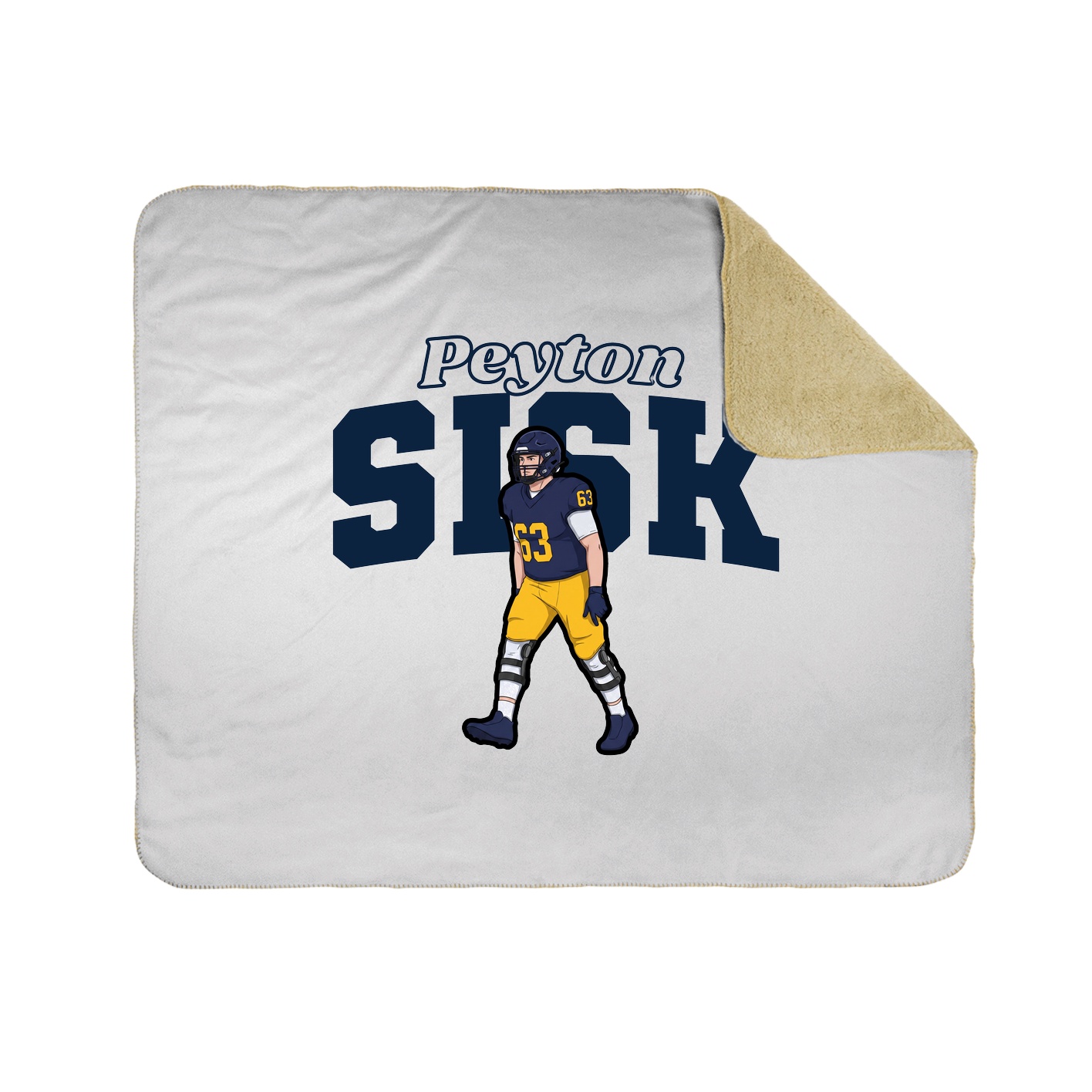 Throw Blanket — Name Arch in White