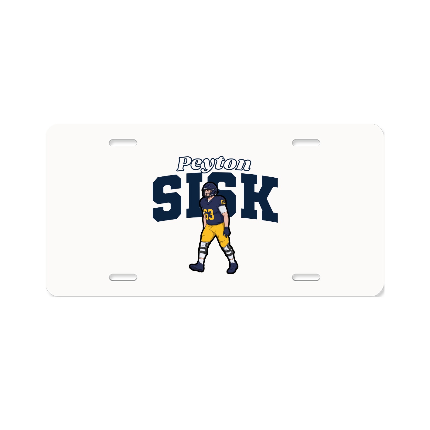 License Plate — Name Arch in Classic
