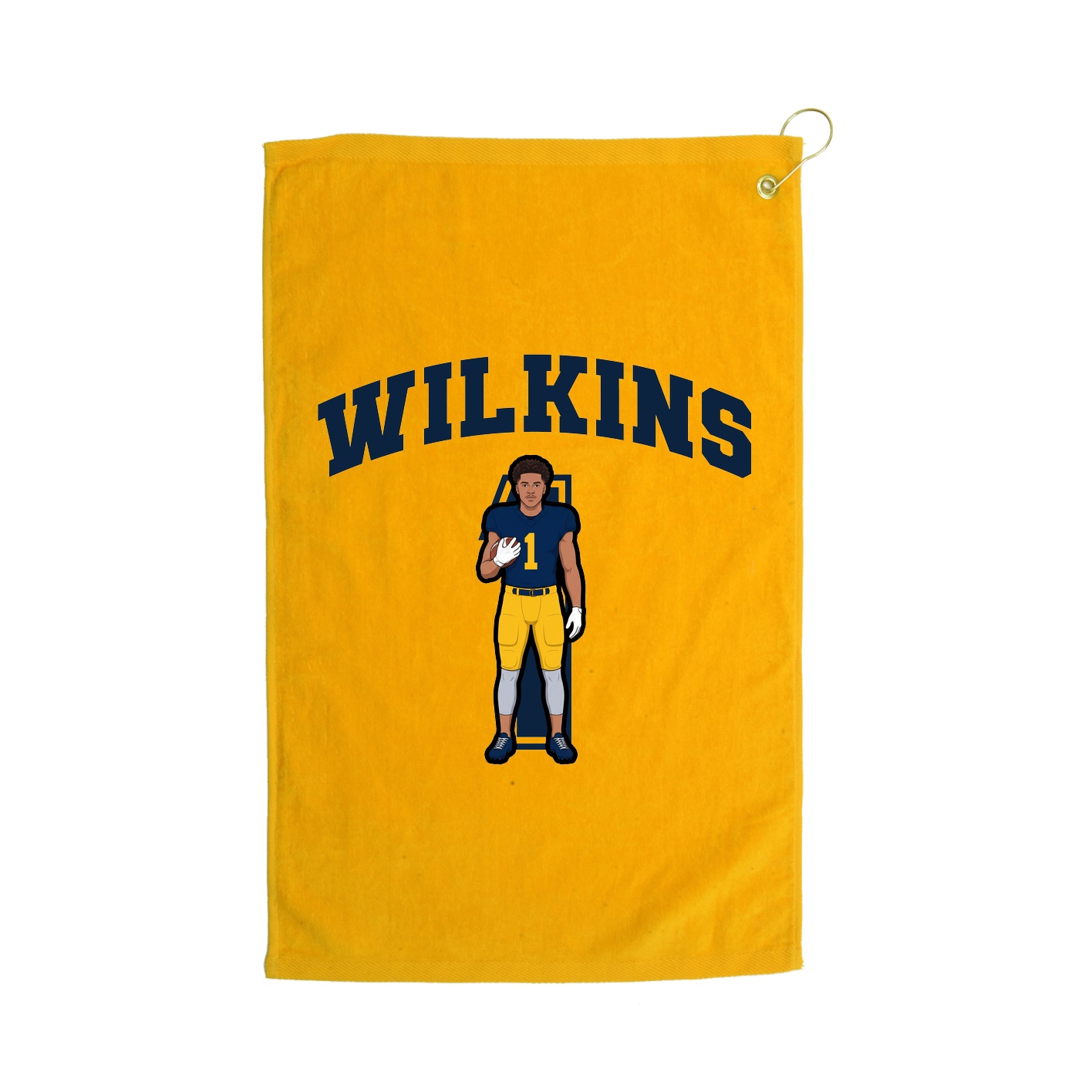 Golf Towel — Number in Gold