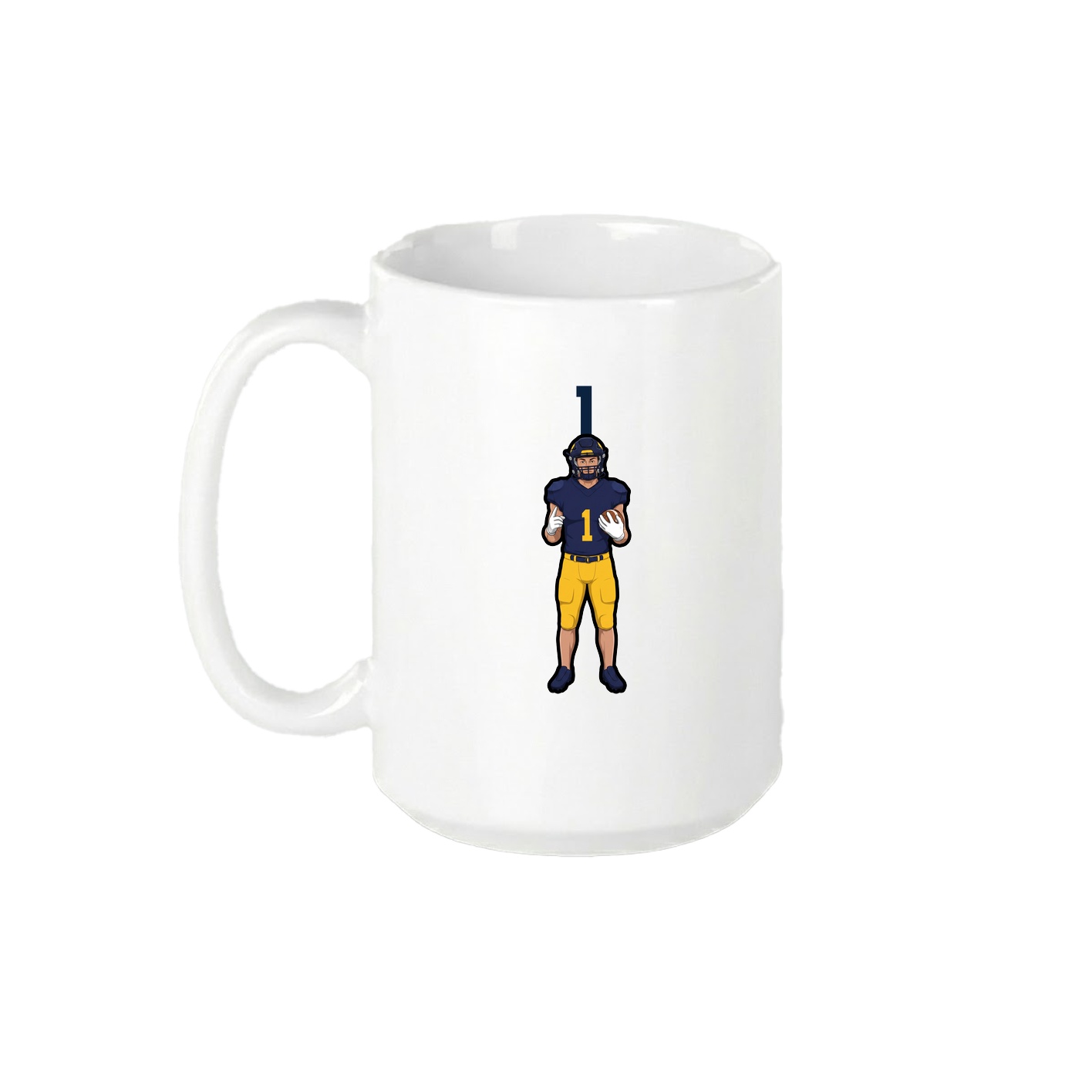 15oz Coffee Mug — Number Top in White